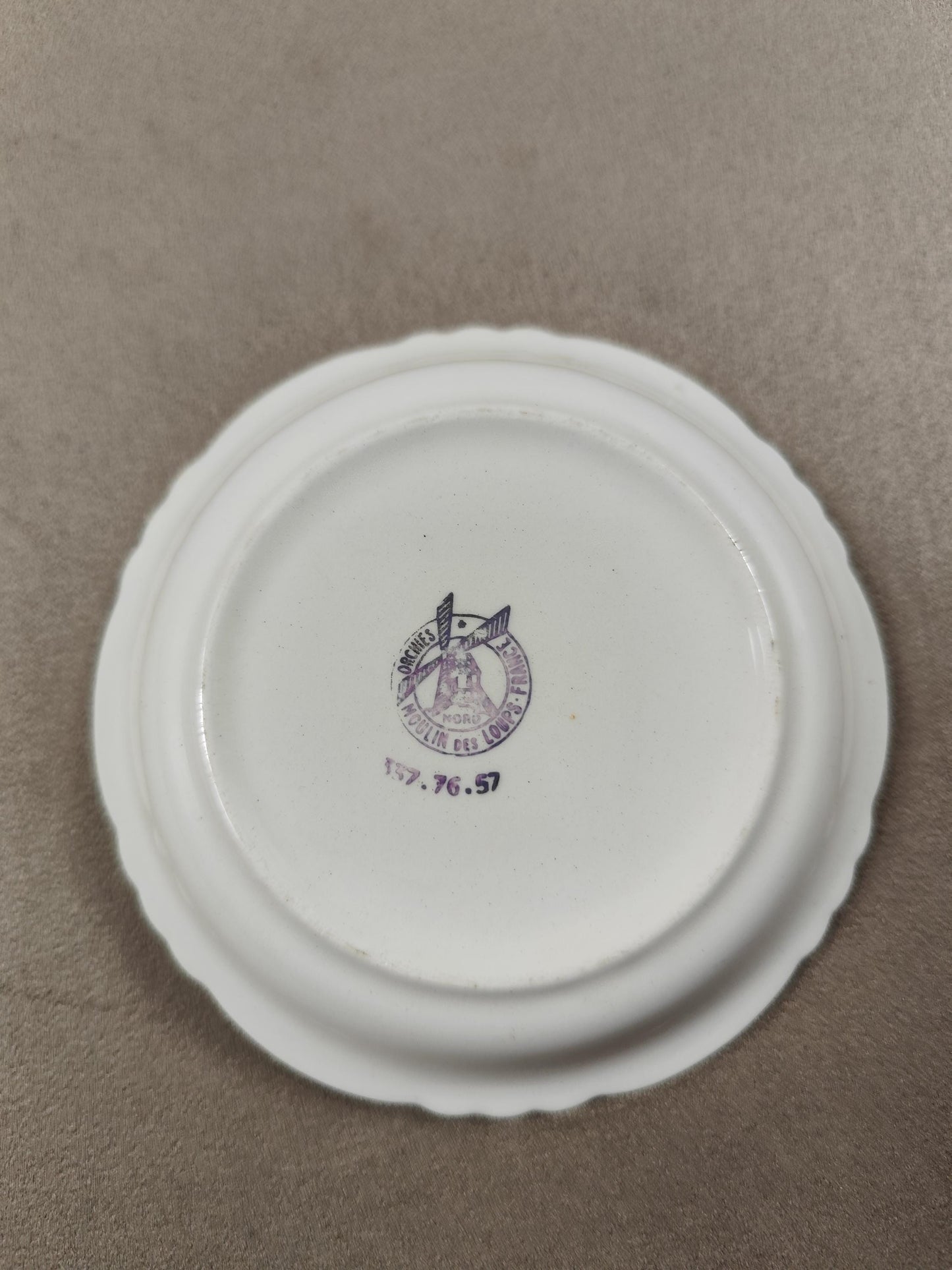 Cendrier vide-poche Champagne Veuve Clicquot Ponsardin faïence Moulin des Loups Reims France vintage