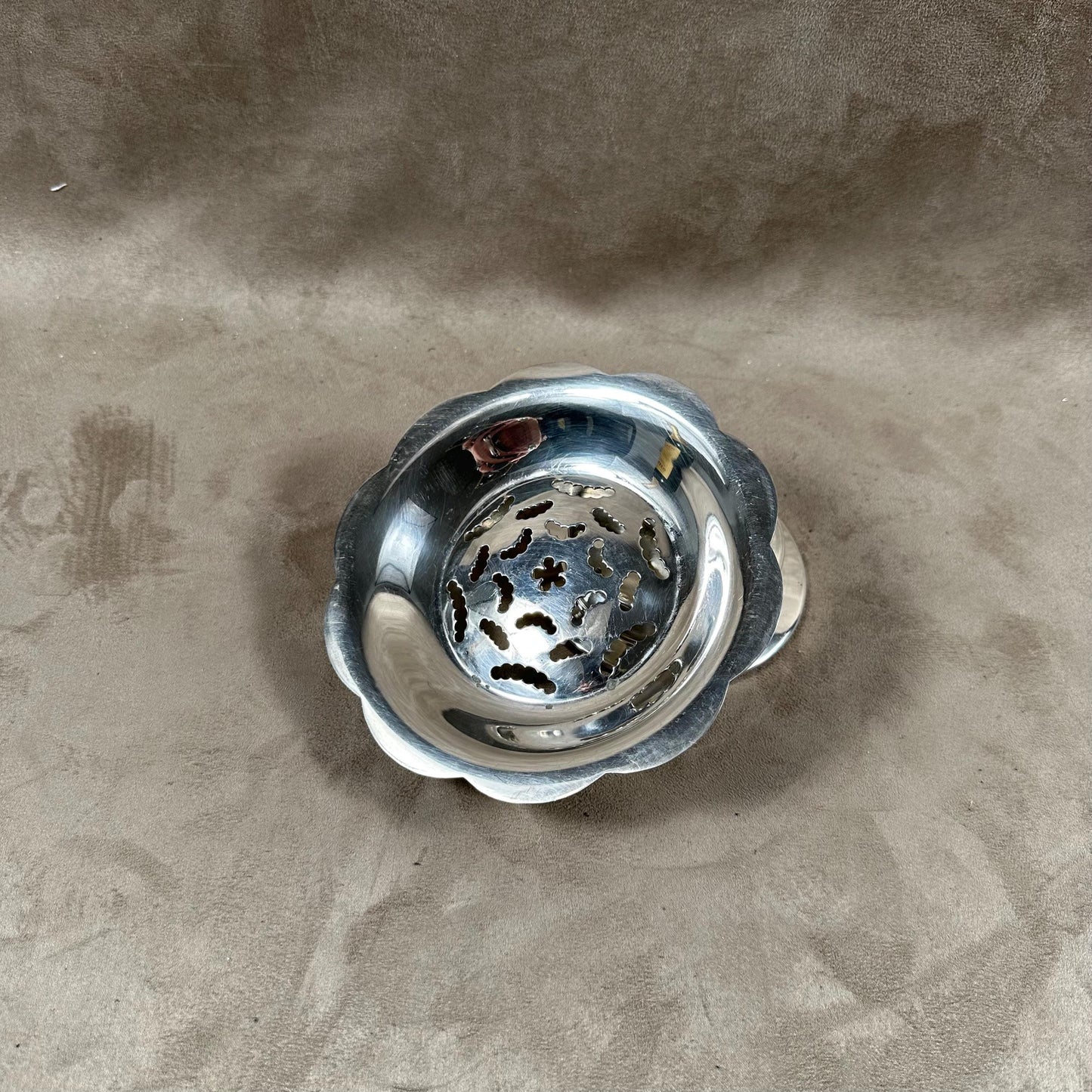 VERY RARE Moule à beurre vintage en métal argenté Florador Made in France 1950