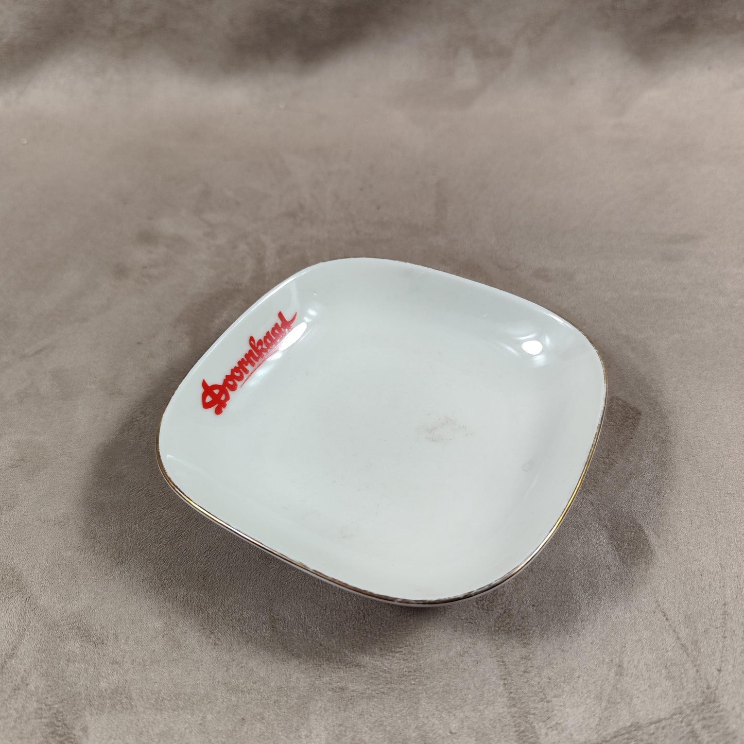Cendrier publicitaire en faience liqueur Doornkaat par Hutschenreuther Made in Germany Vintage 1970