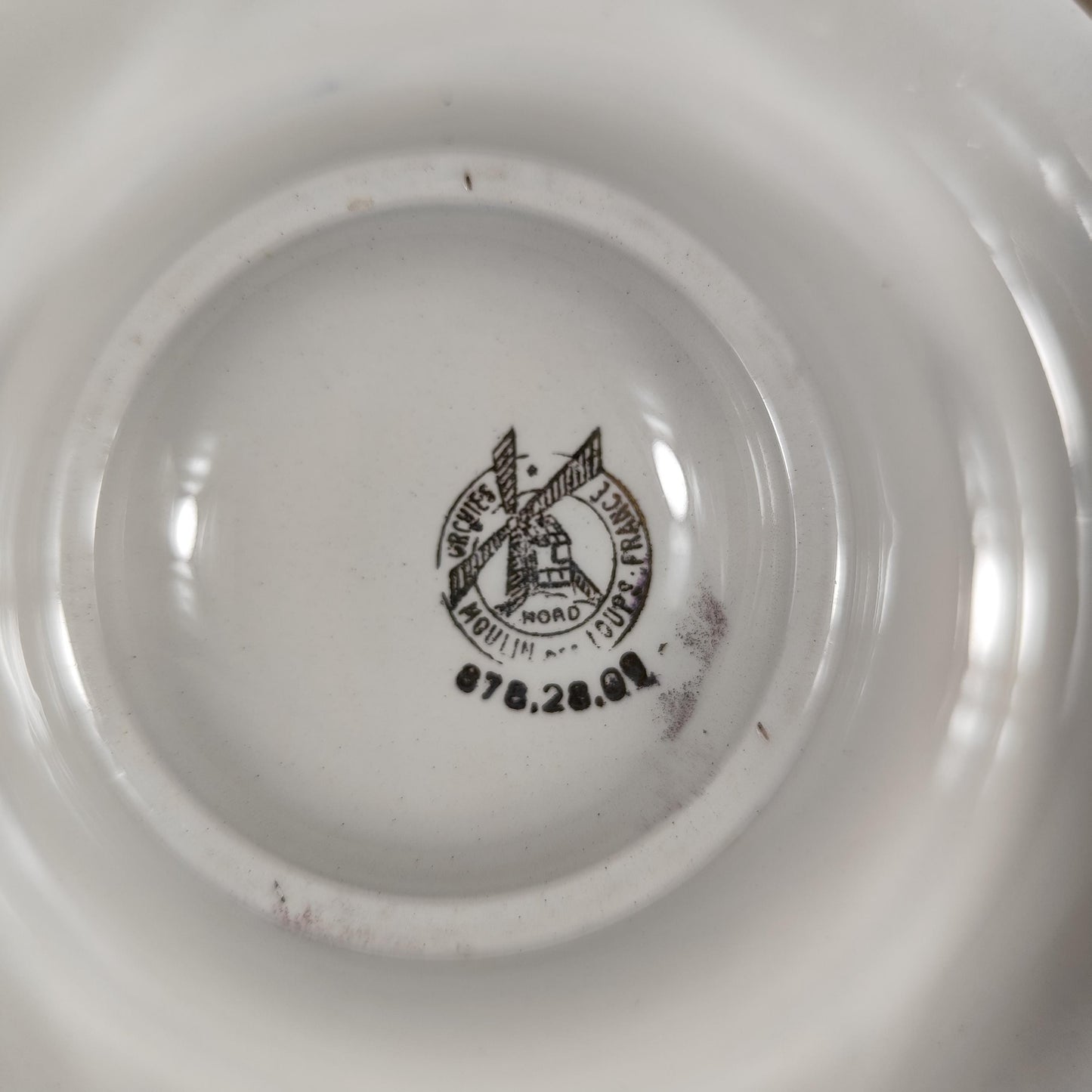 Cendrier Publicitaire en faience, Label 5 Scotch Whisky, par le Moulin des Loups Made in France, Vintage 1970