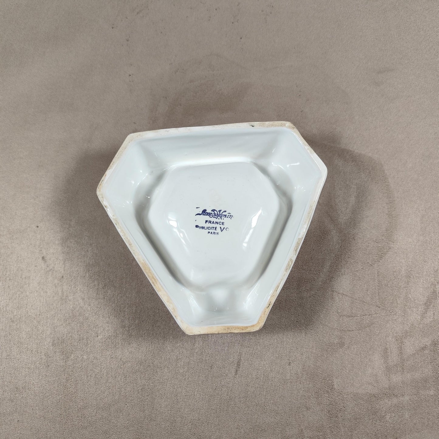 Cendrier publicitaire MARTINI en porcelaine de Sarreguemines Made in France vintage 1980