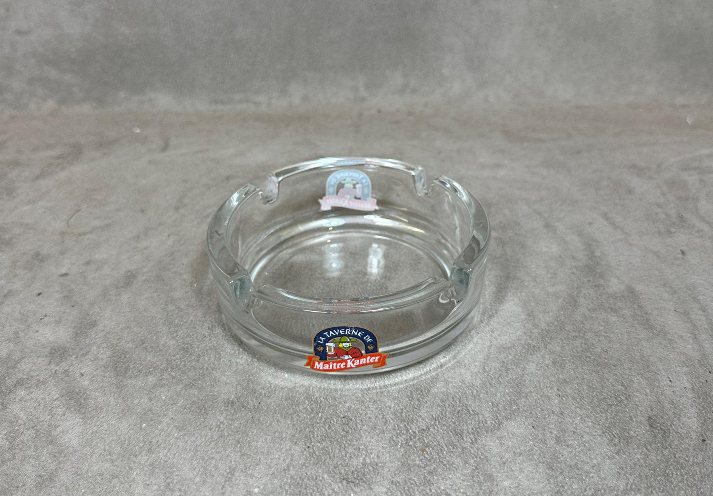 Cendrier Publicitaire en Verre La Taverne de Maitre Kanter, Made in France, Vintage 1980