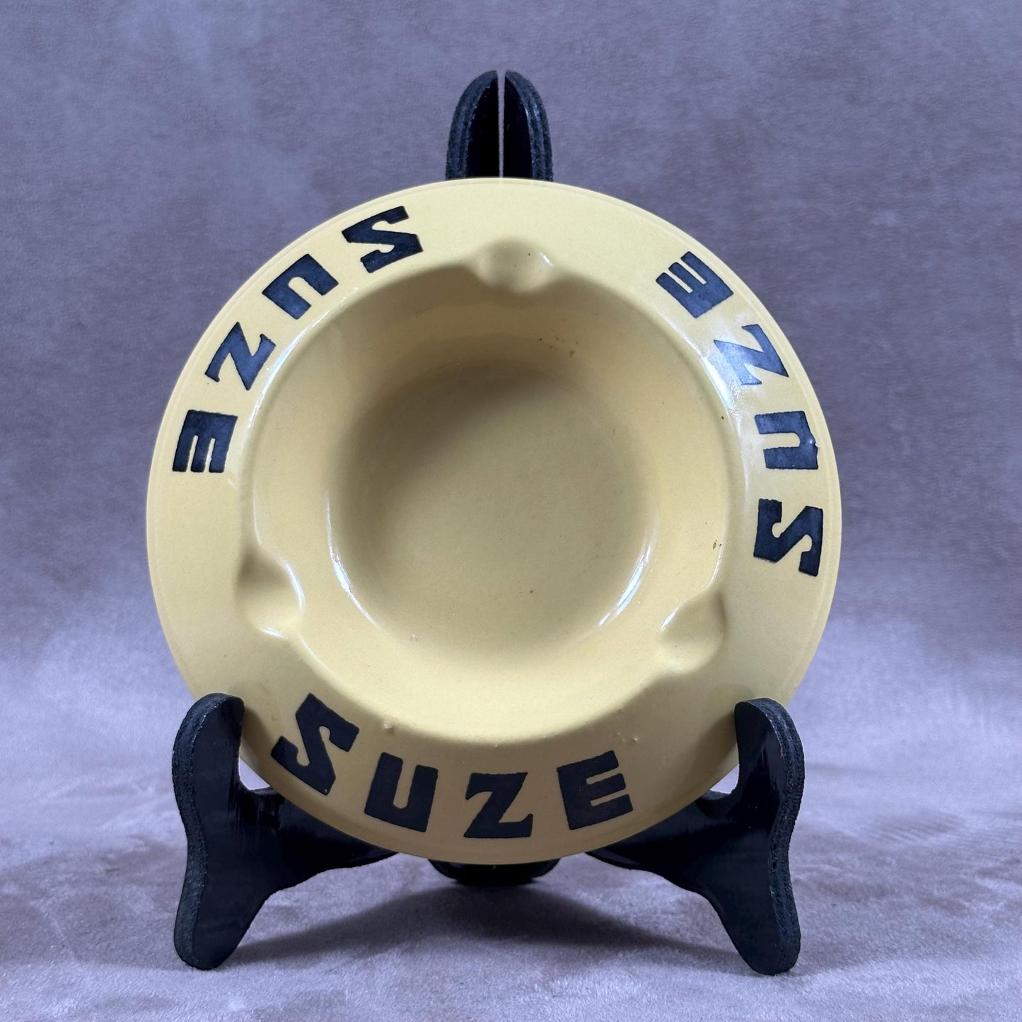 Cendrier en céramique jaune Suze par Moulin des Loups Vintage Made in France