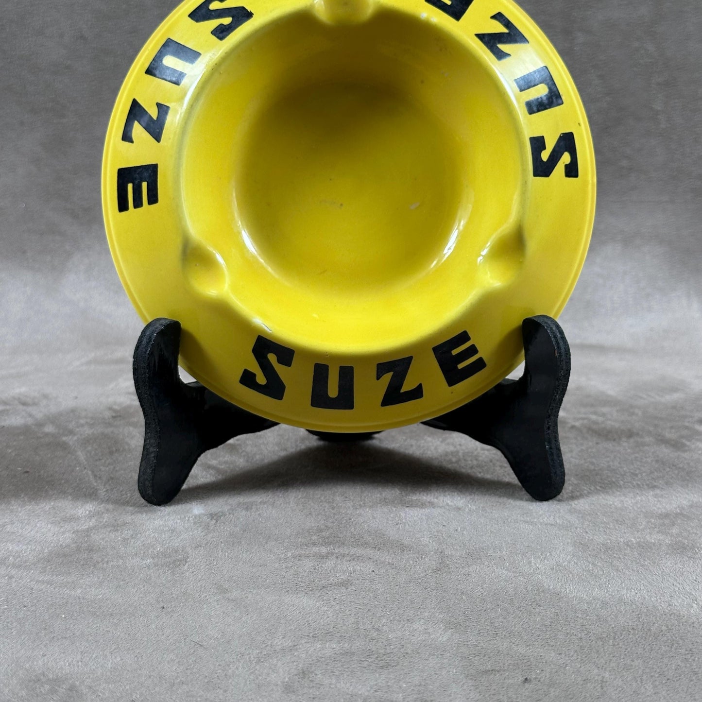 Cendrier en céramique jaune Suze par Moulin des Loups Vintage Made in France