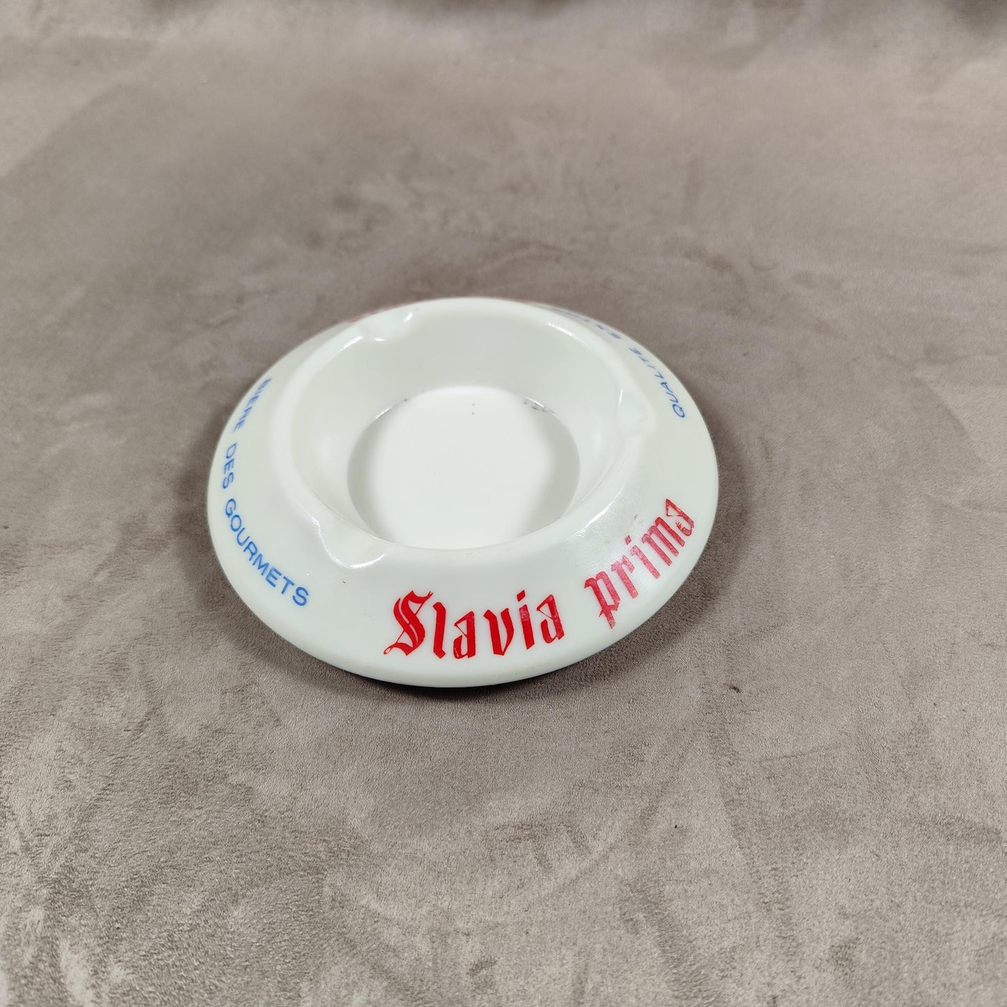 Cendrier en verre Ivorex La Slavia Made in France Vintage 1970