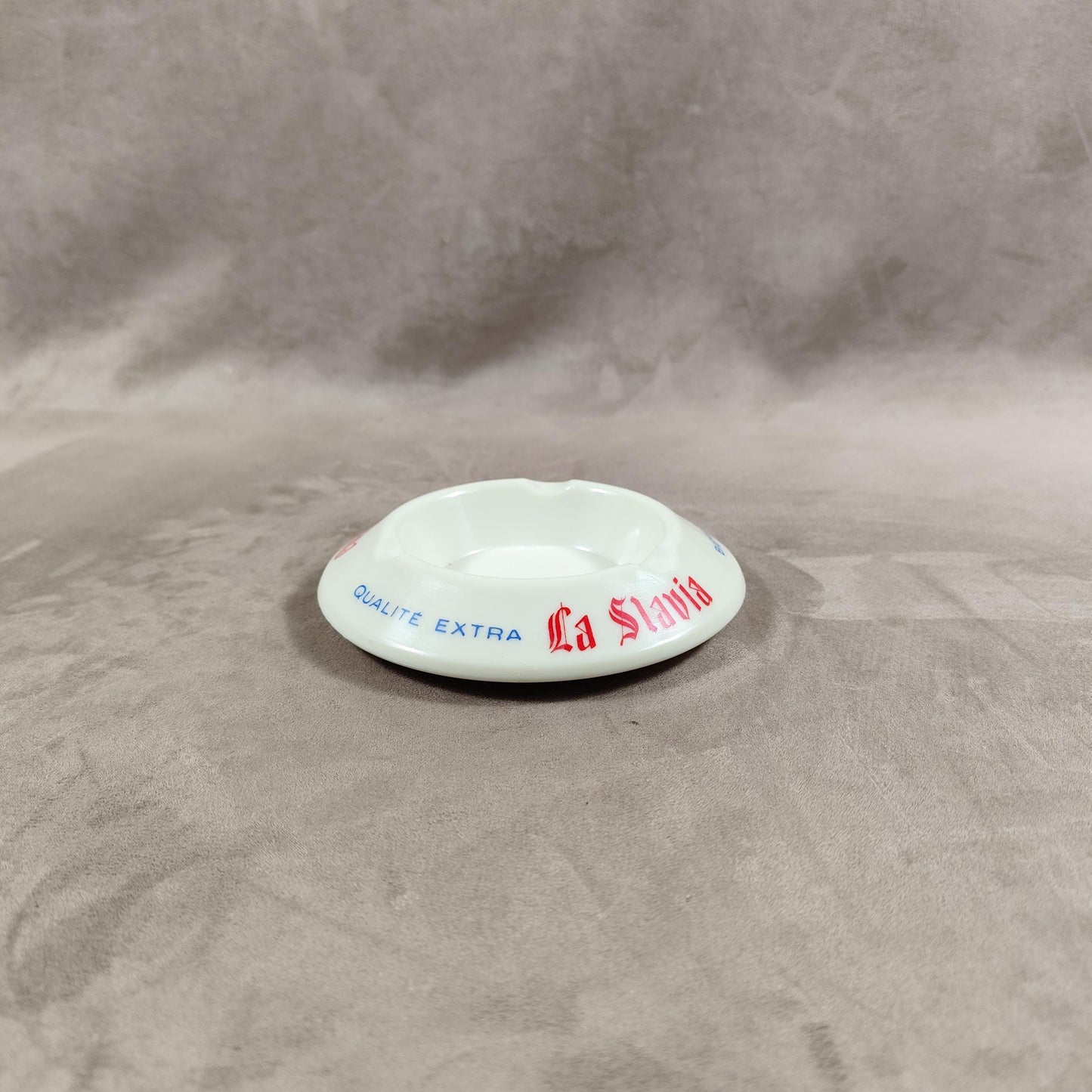Cendrier en verre Ivorex La Slavia Made in France Vintage 1970