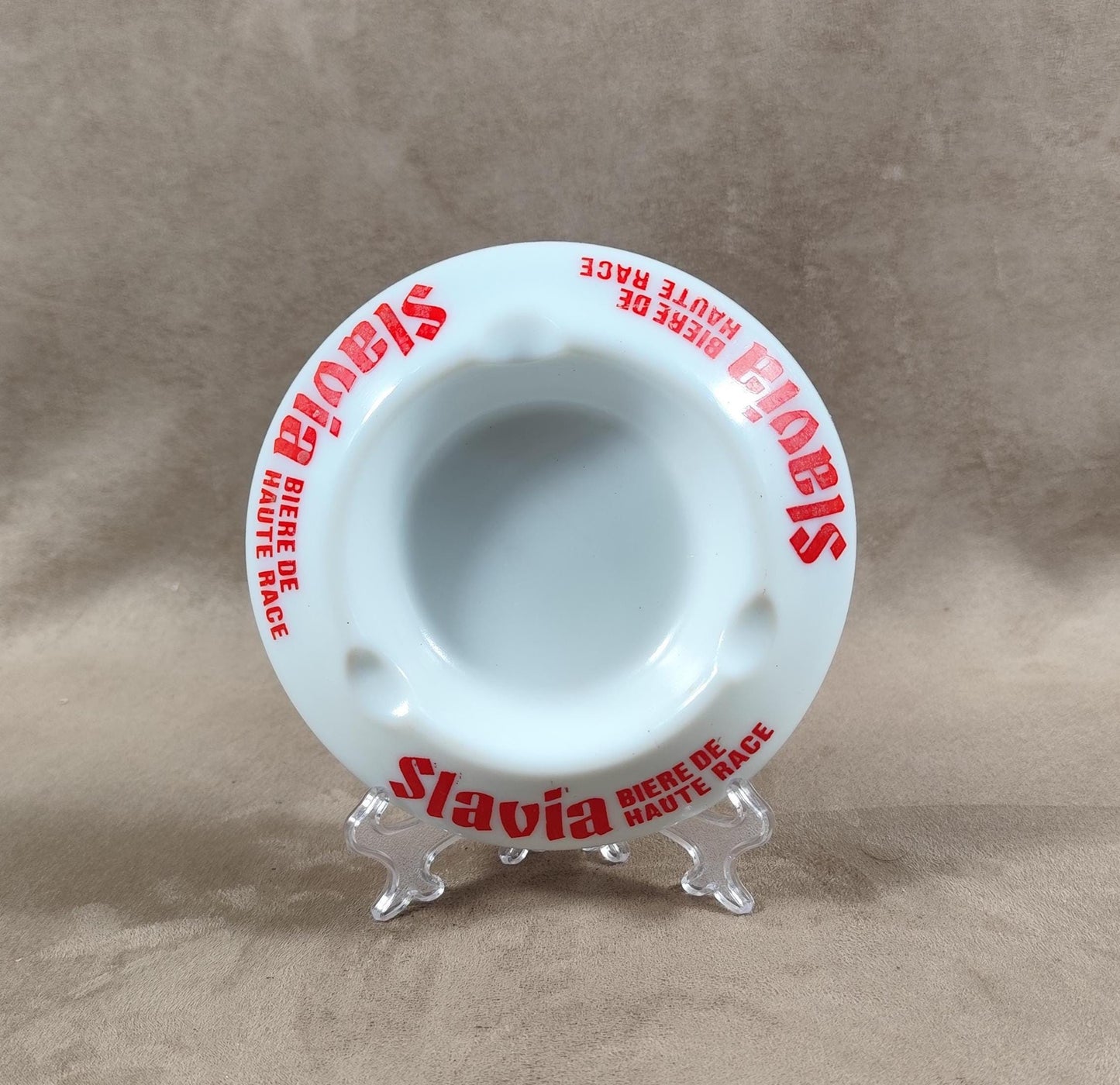 Cendrier en verre La Slavia Made in France Vintage 1970
