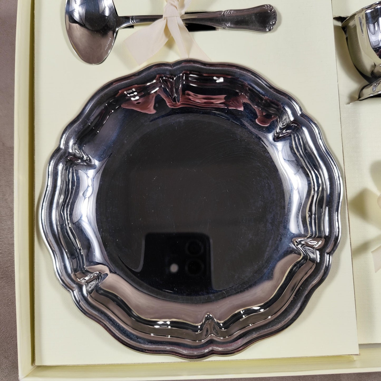 Service de baptêmes Jean Couzon Orfèvrerie en inox 18/10 Made in France Vintage 1970