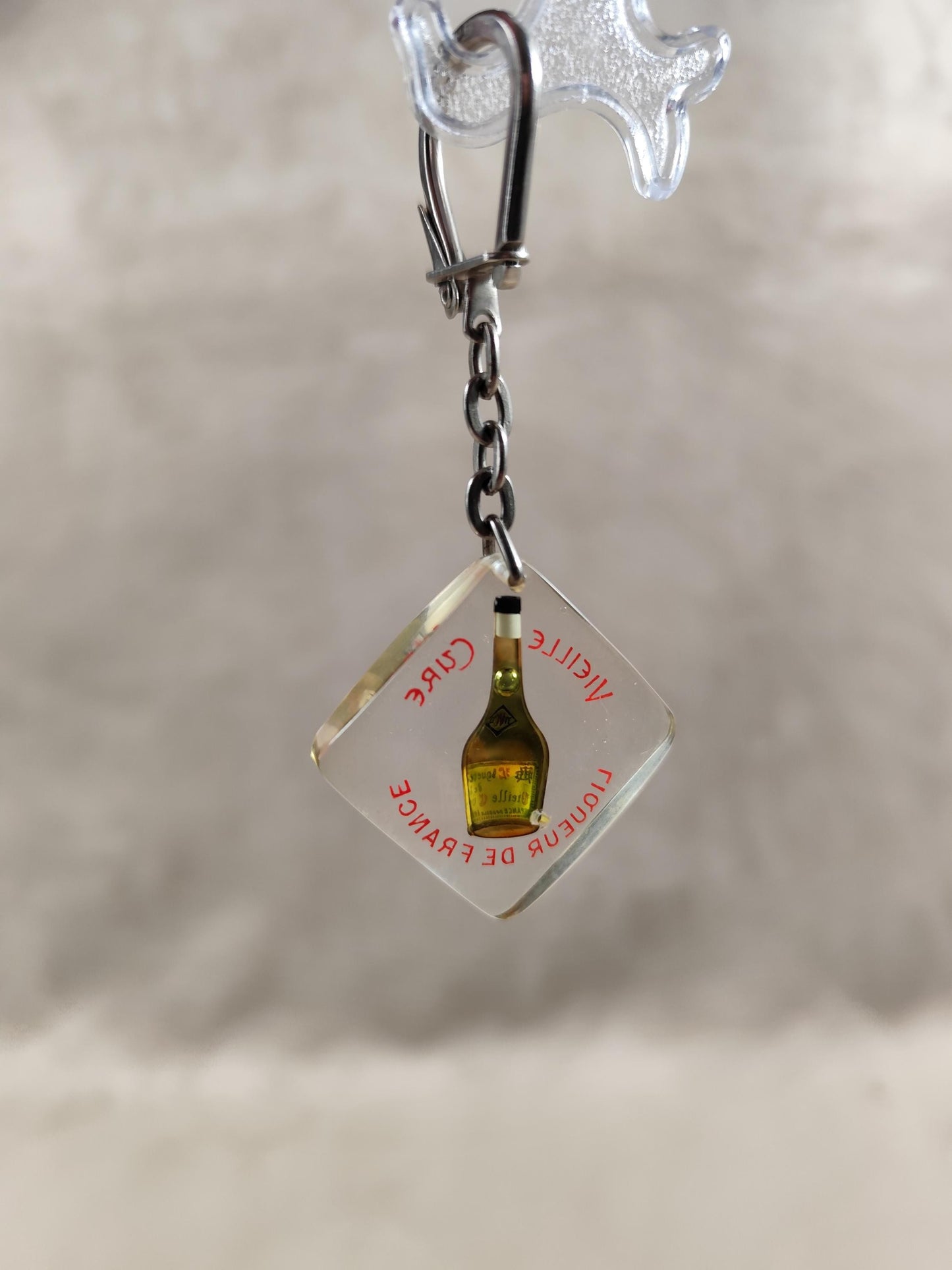 Porte clés Bourbon à bulle Vieille Cure Liqueur Made in France Vintage 1970