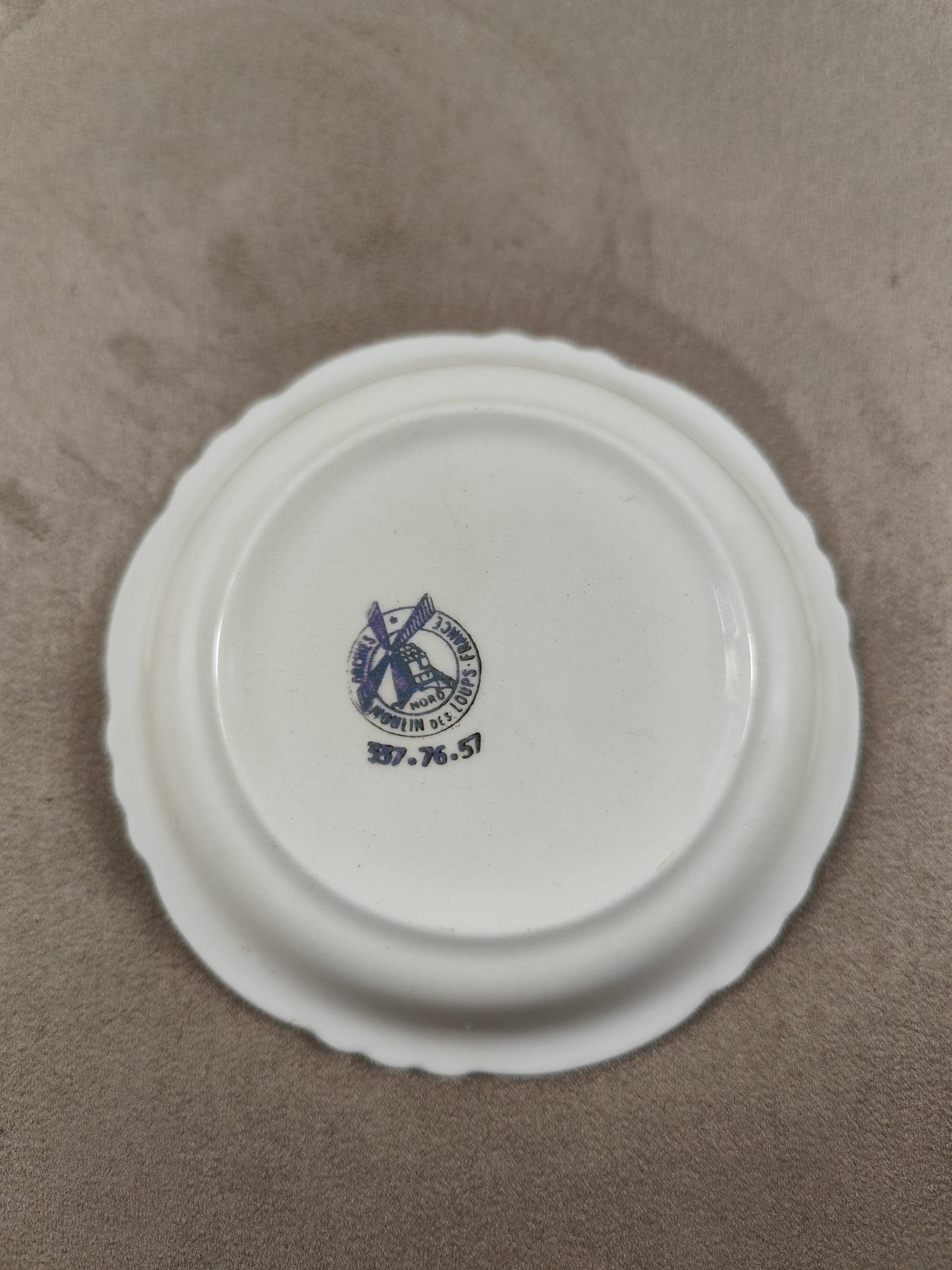 Cendrier vide-poche Champagne Veuve Clicquot Ponsardin faïence Moulin des Loups Reims France vintage
