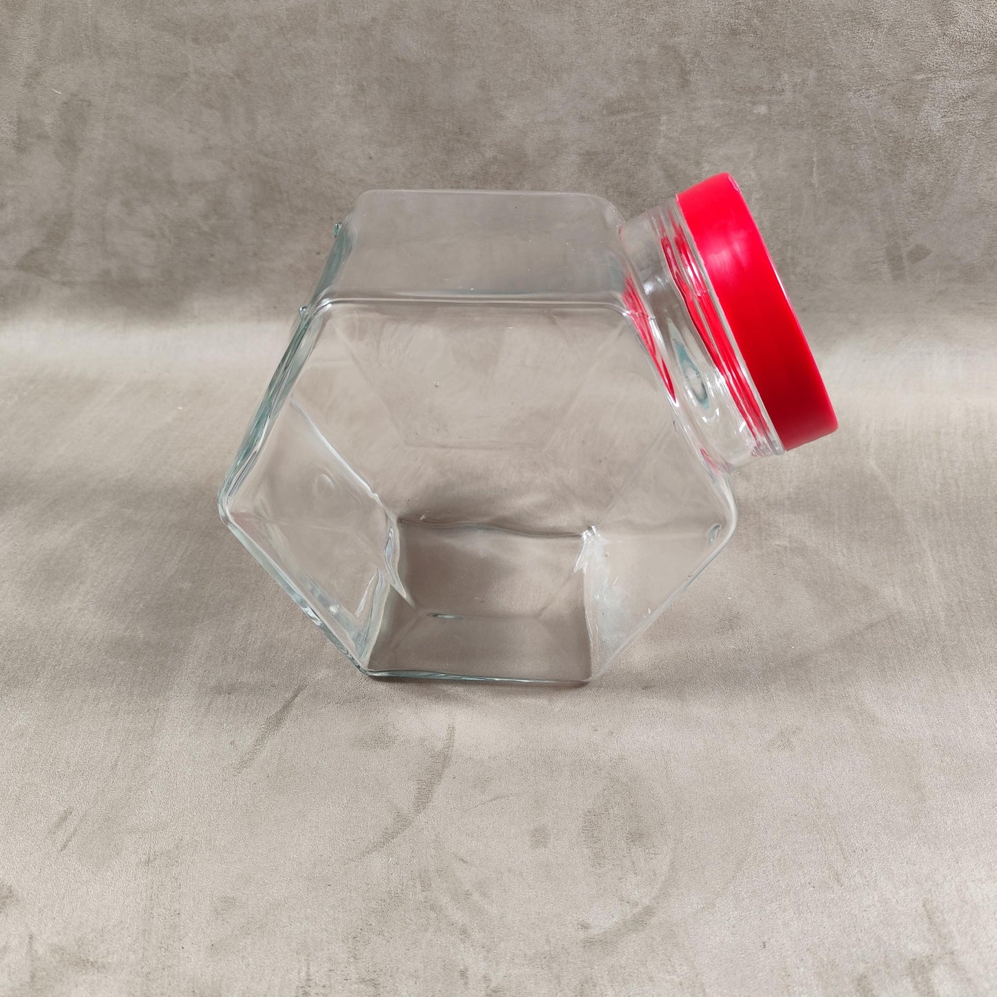 Bonbonnière, Bocal à biscuit en verre Borgonovo Made in Italy Vintage 1980