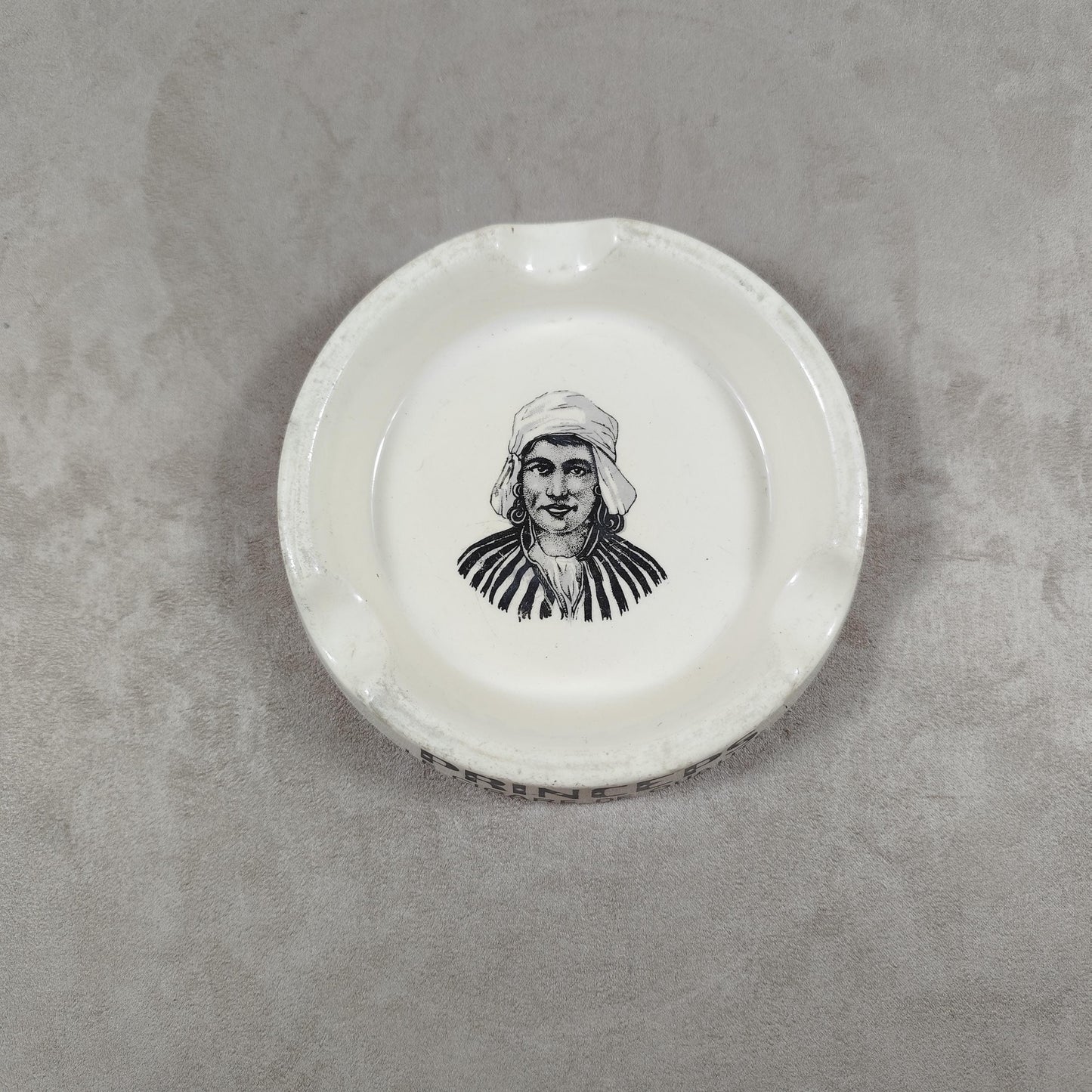 Cendrier publicitaire Princeps le cigare de qualité en faience Made in Belgium Vintage 1900