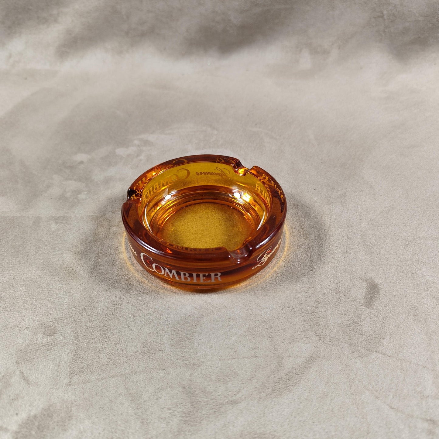Cendrier publicitaire en verre Liqueur Combier, Made in France, Vintage 1970