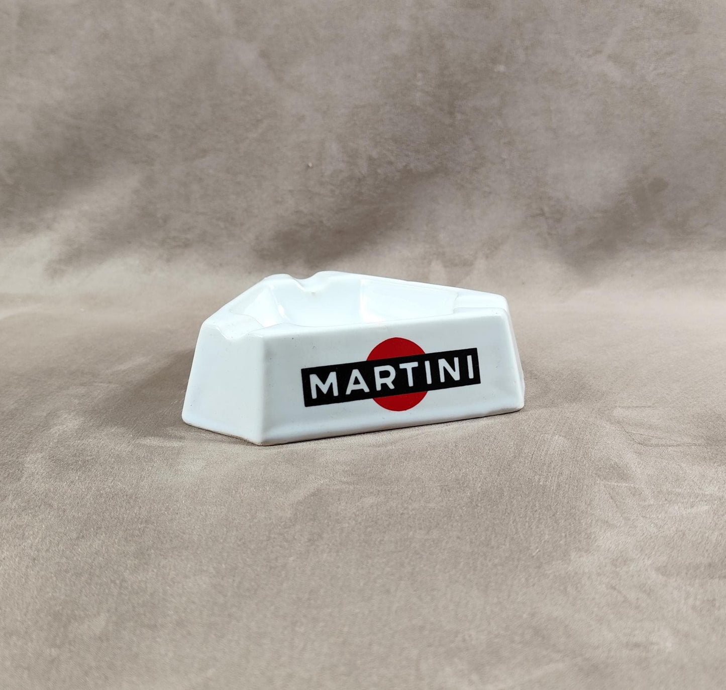 Cendrier publicitaire MARTINI en porcelaine de Sarreguemines Made in France vintage 1980