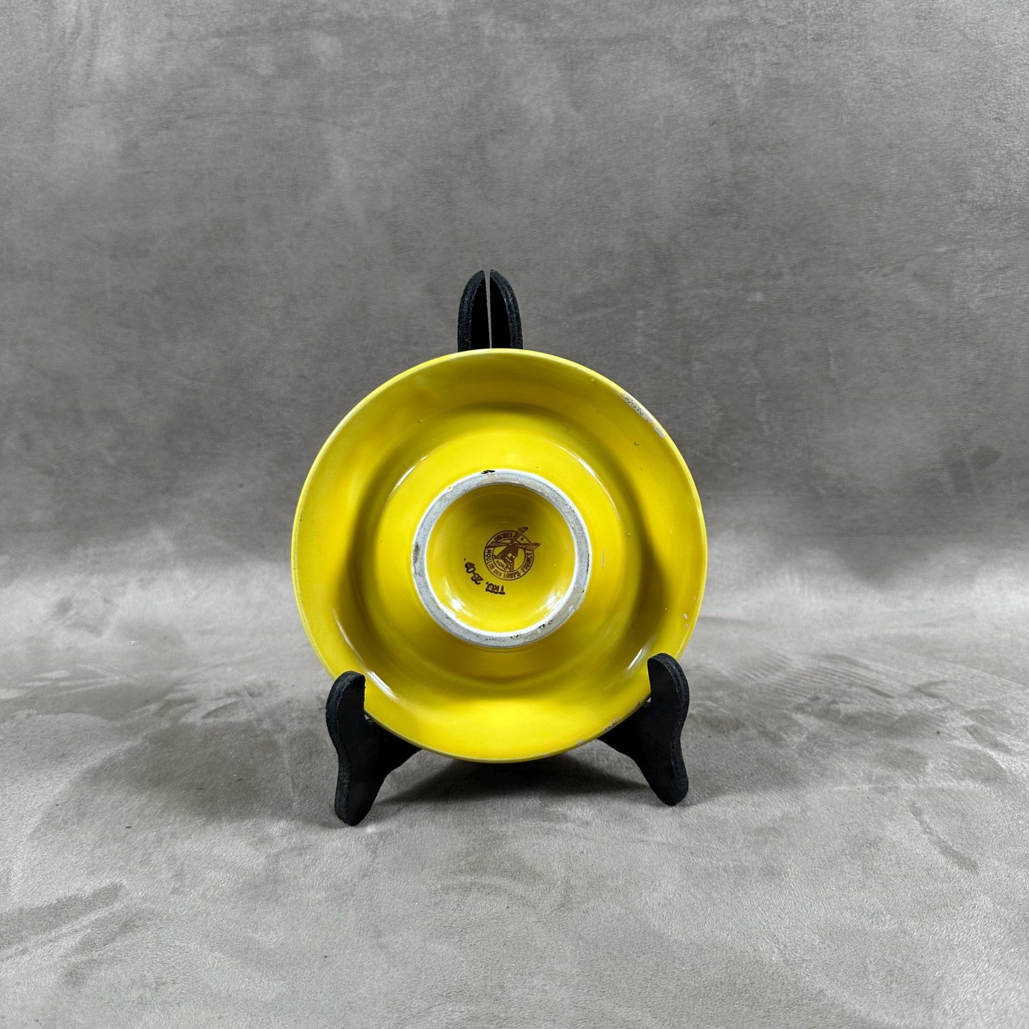 Cendrier en céramique jaune Suze par Moulin des Loups Vintage Made in France