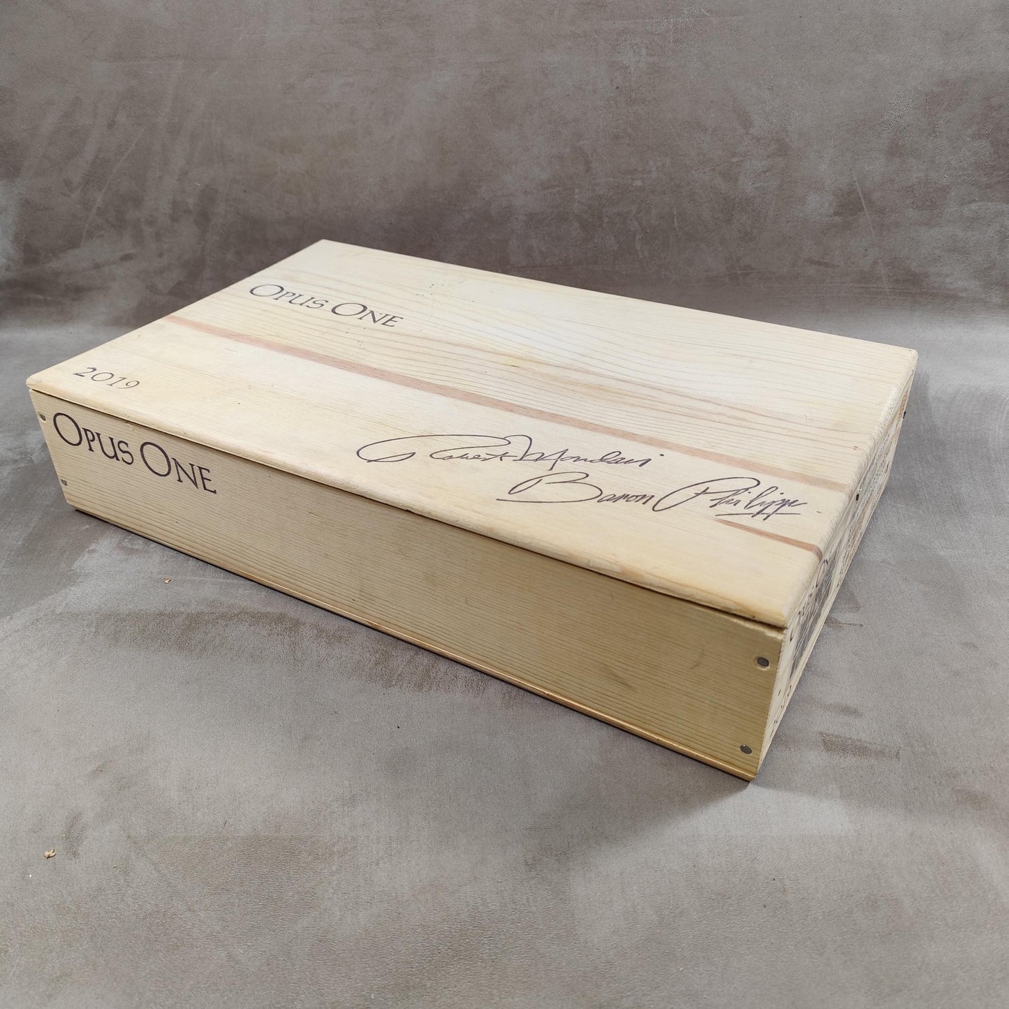 Caisse en Bois pour Bouteille de Vin Opus One Baron Philippe de Rothschild Vintage 2000