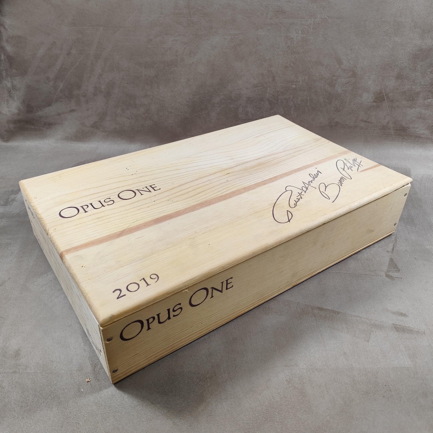Caisse en Bois pour Bouteille de Vin Opus One Baron Philippe de Rothschild Vintage 2000