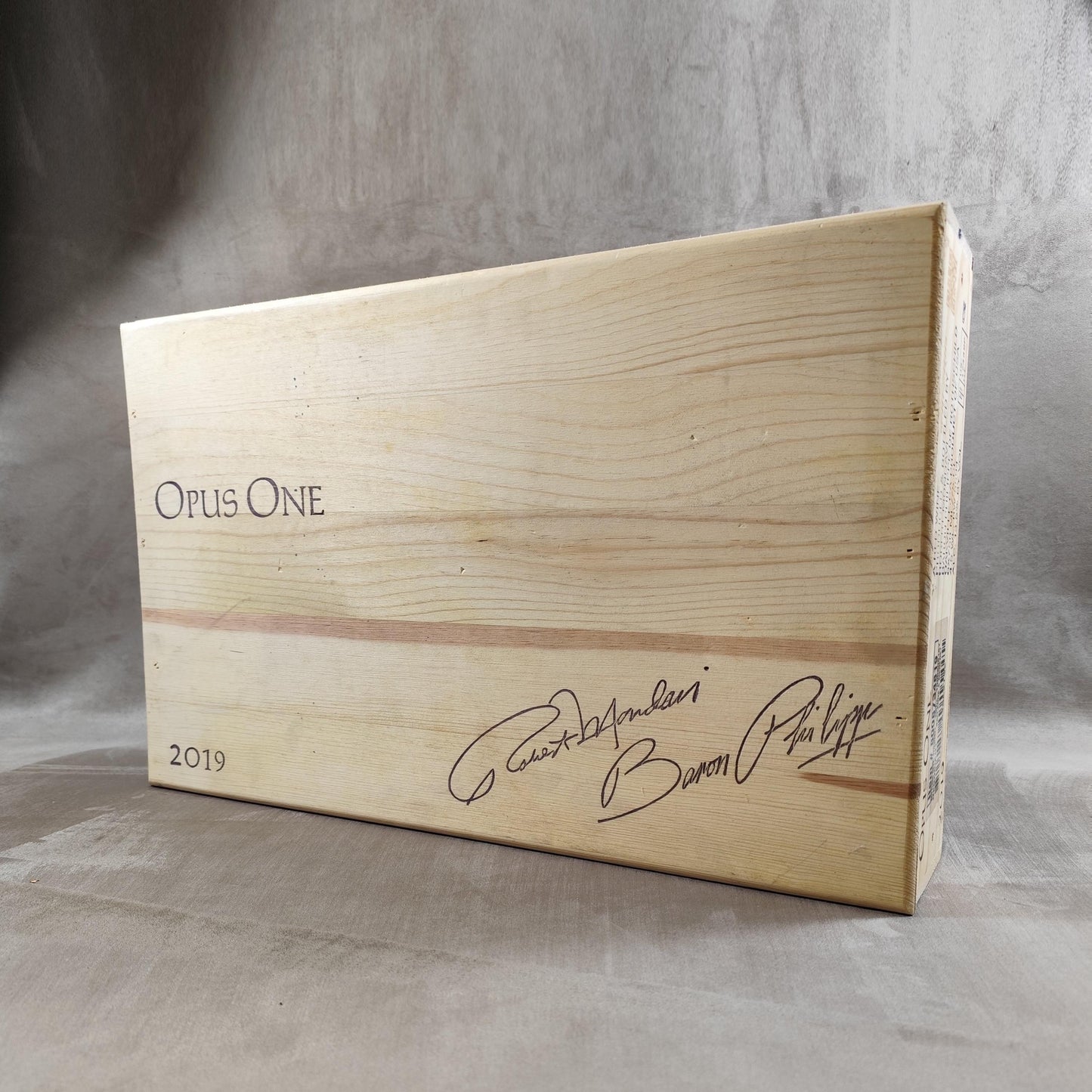 Caisse en Bois pour Bouteille de Vin Opus One Baron Philippe de Rothschild Vintage 2000