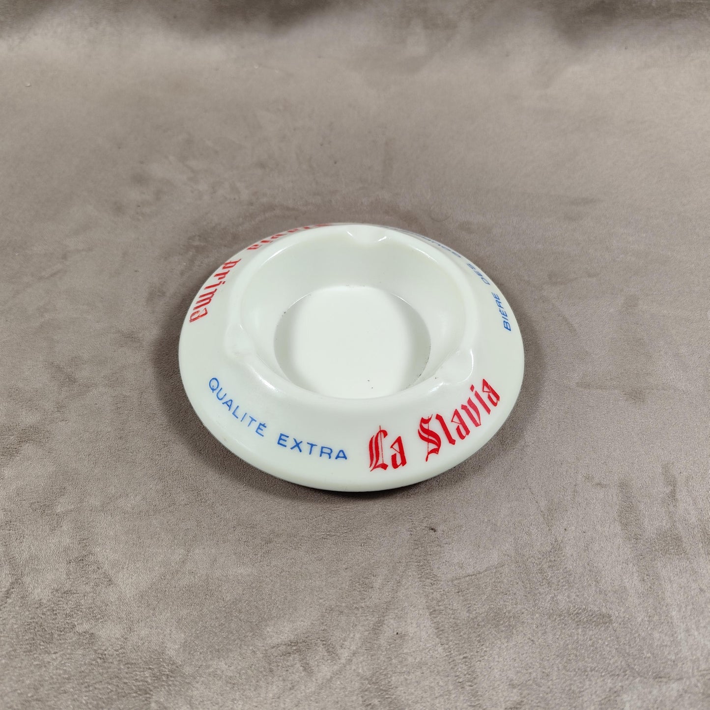 Cendrier en verre Ivorex La Slavia Made in France Vintage 1970
