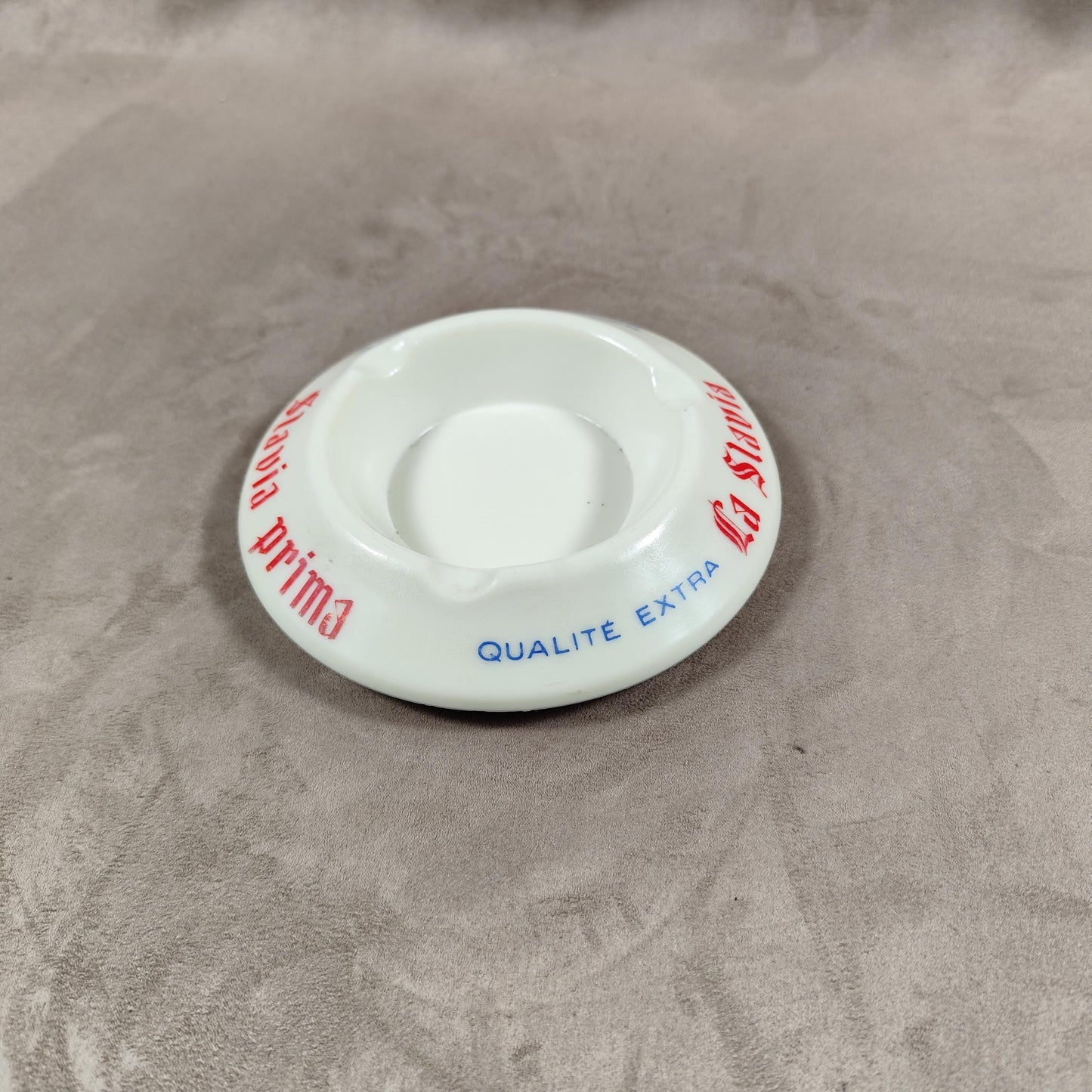 Cendrier en verre Ivorex La Slavia Made in France Vintage 1970