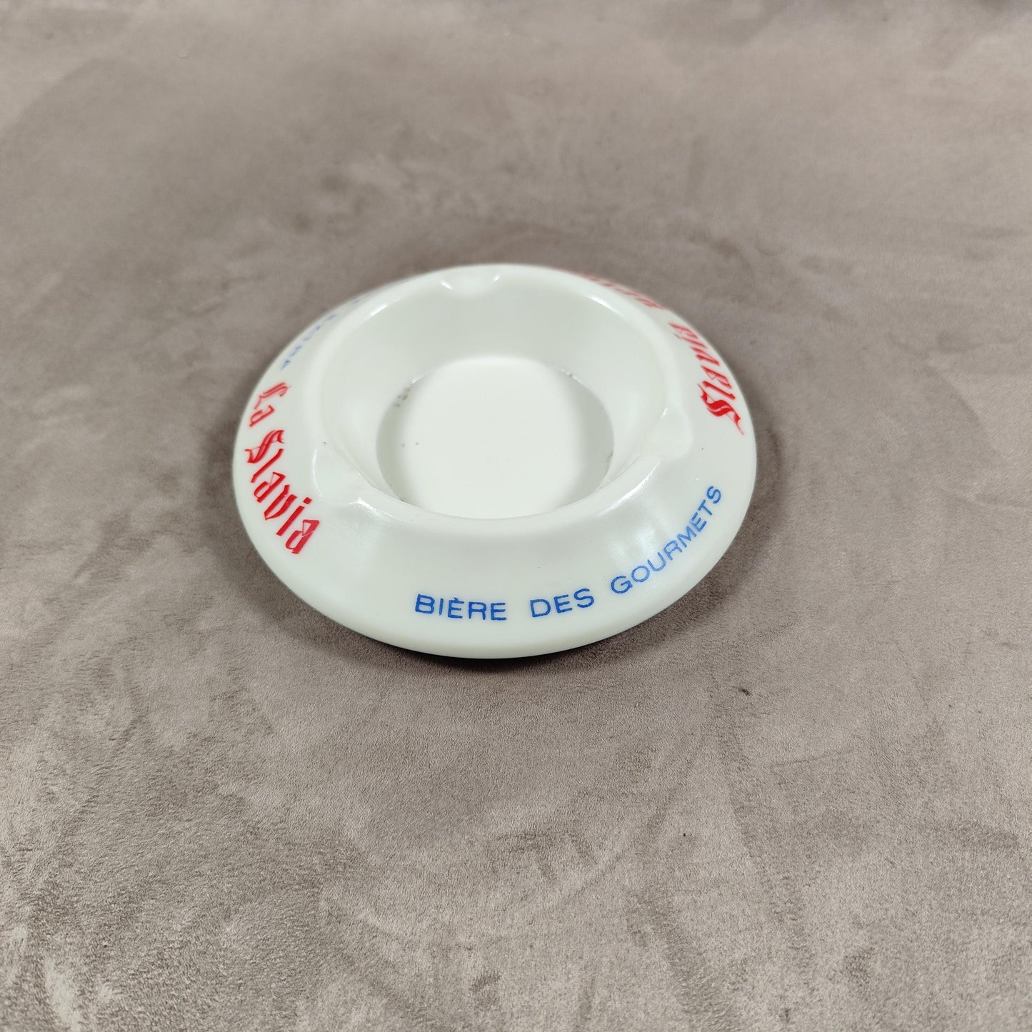 Cendrier en verre Ivorex La Slavia Made in France Vintage 1970
