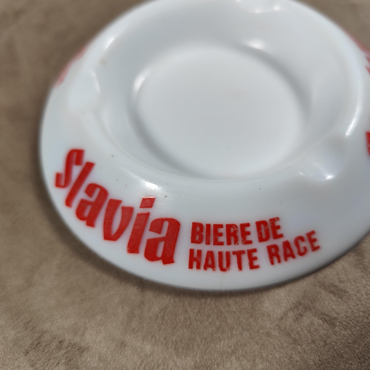 Cendrier en verre La Slavia Made in France Vintage 1970