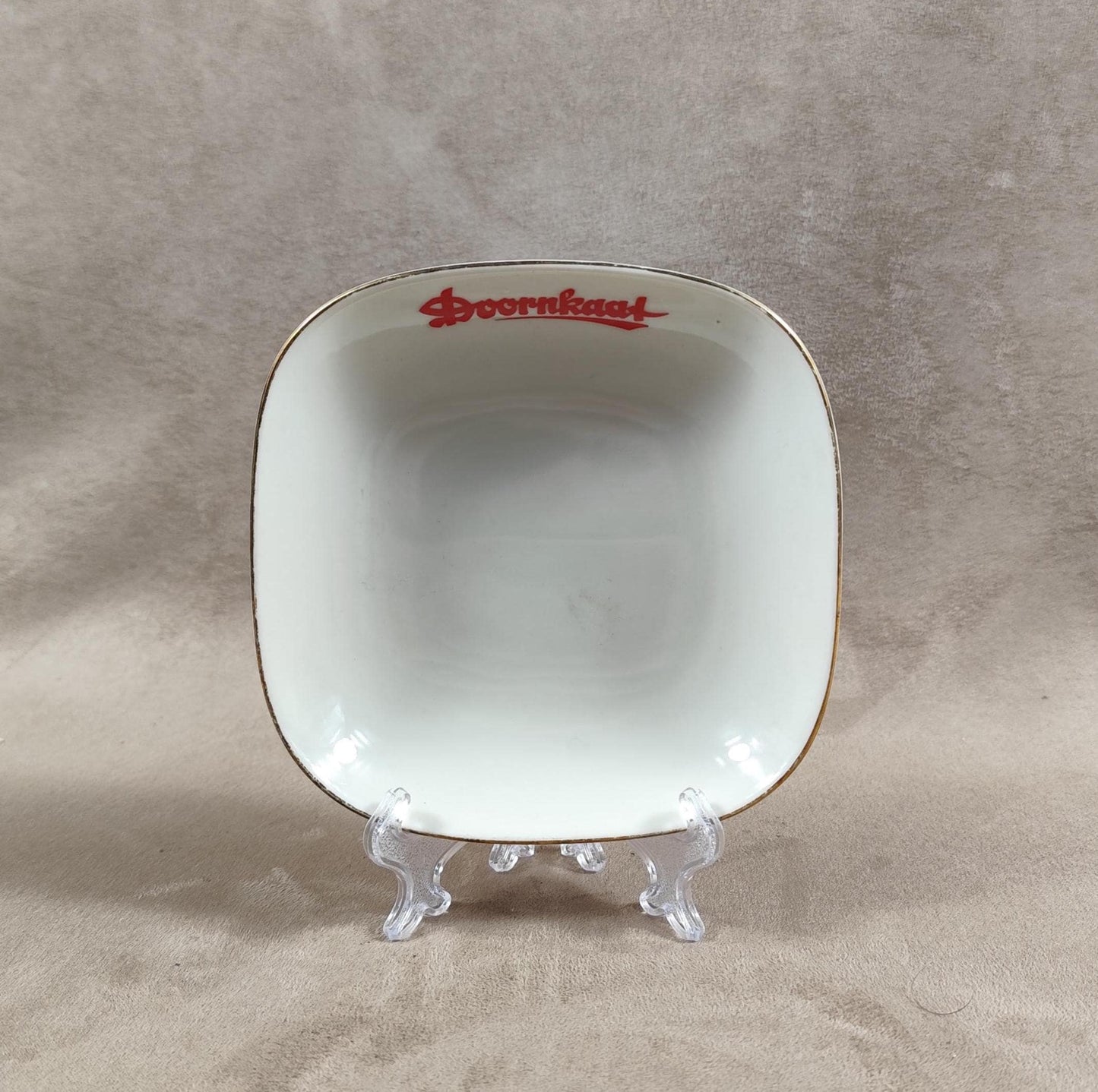 Cendrier publicitaire en faience liqueur Doornkaat par Hutschenreuther Made in Germany Vintage 1970