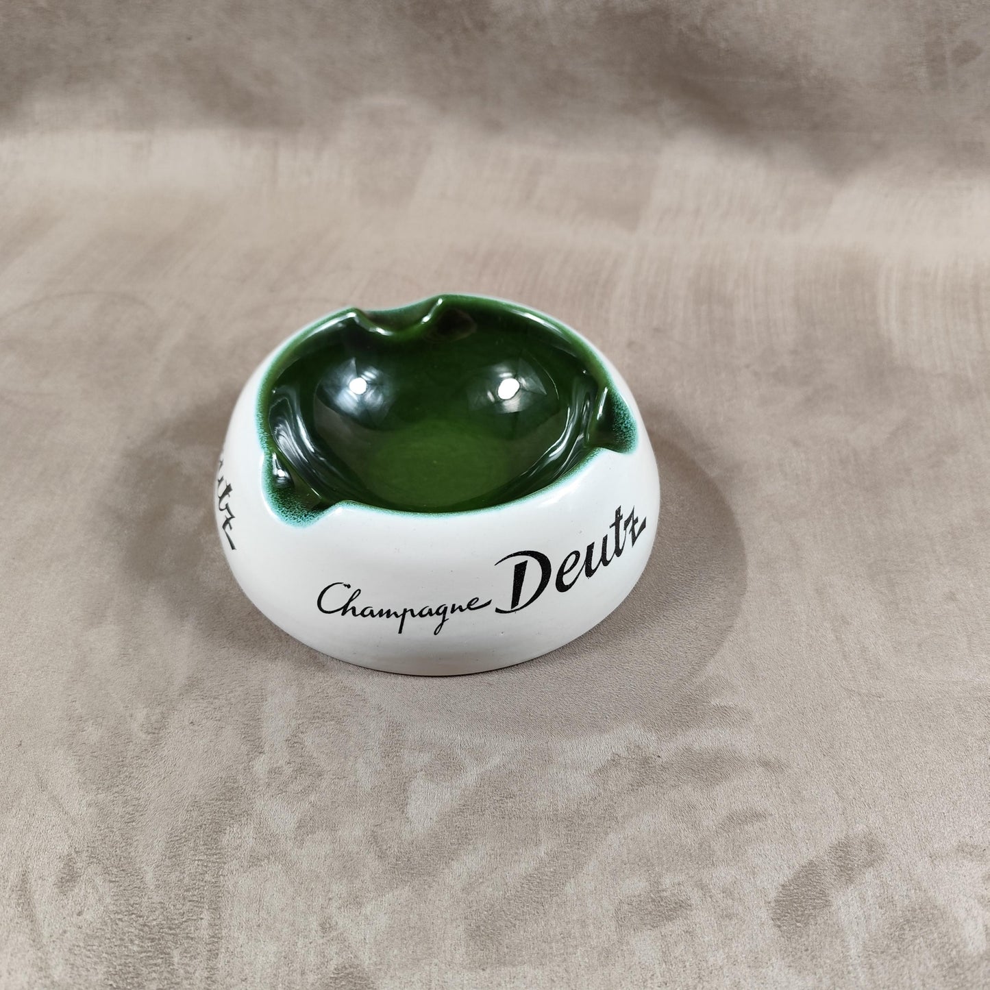 Cendrier champagne Deutz faïence Made in France Années 1950
