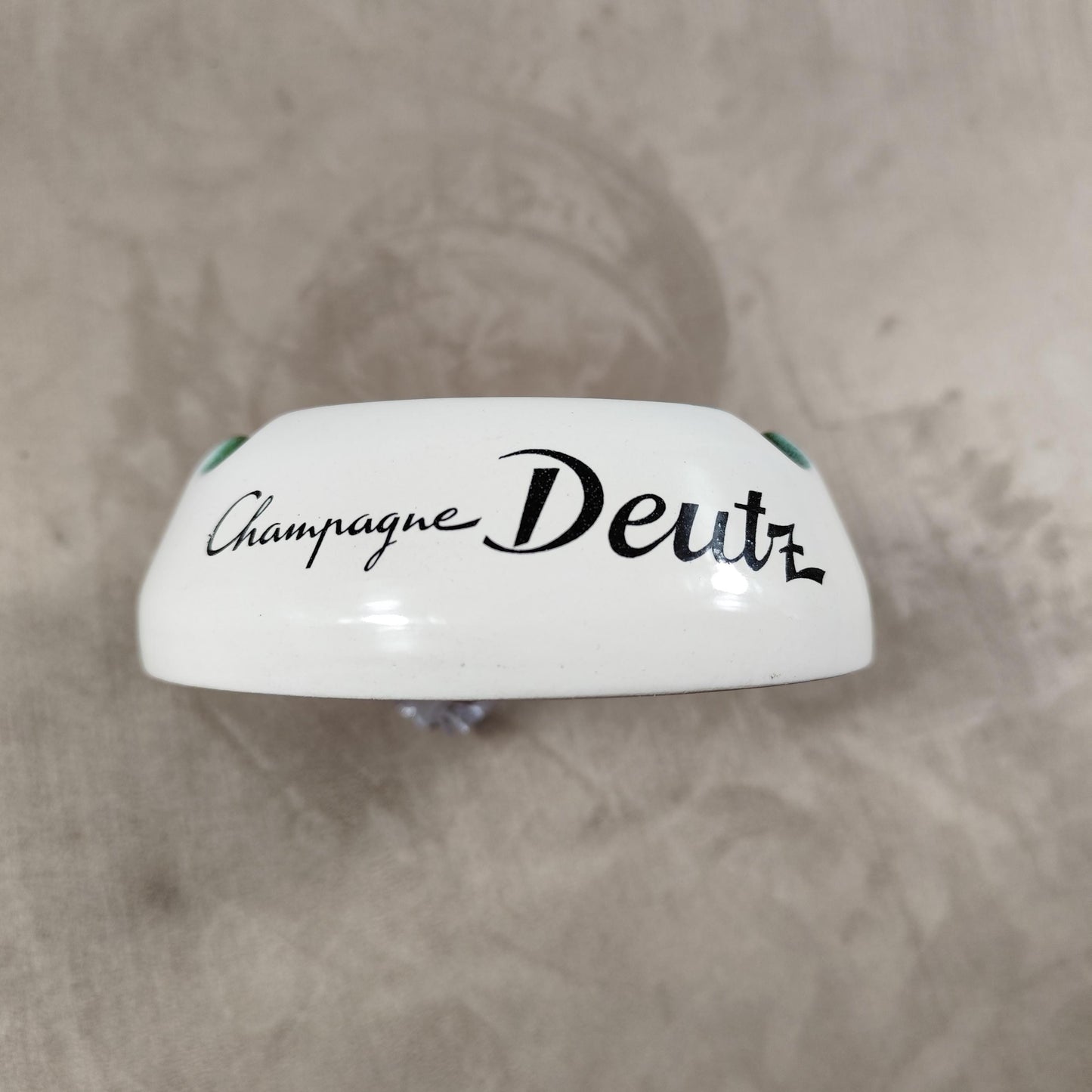 Cendrier champagne Deutz faïence Made in France Années 1950