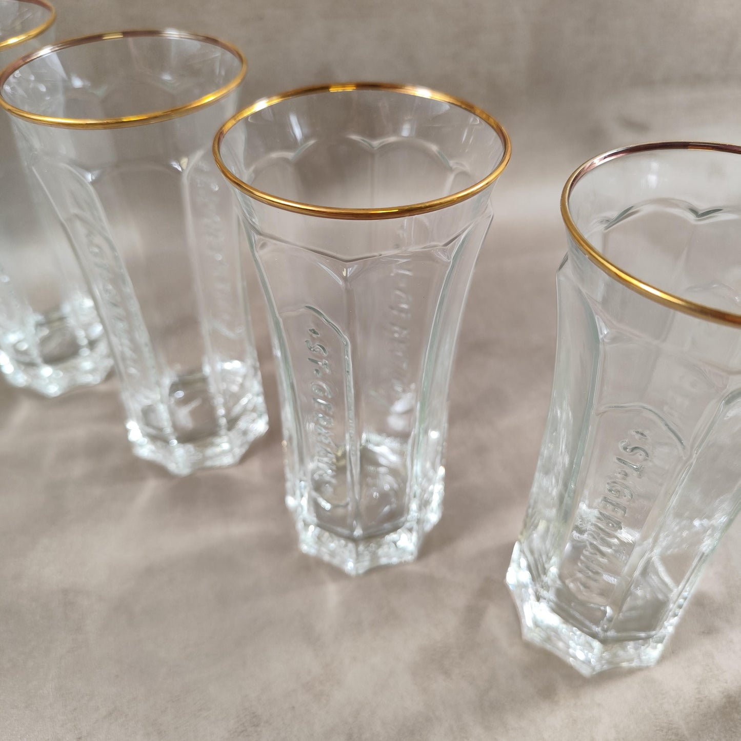 RARE Lot de 6 verres St Germain Liqueur de fleur de Sureau en verre Made in France Vintage 2000
