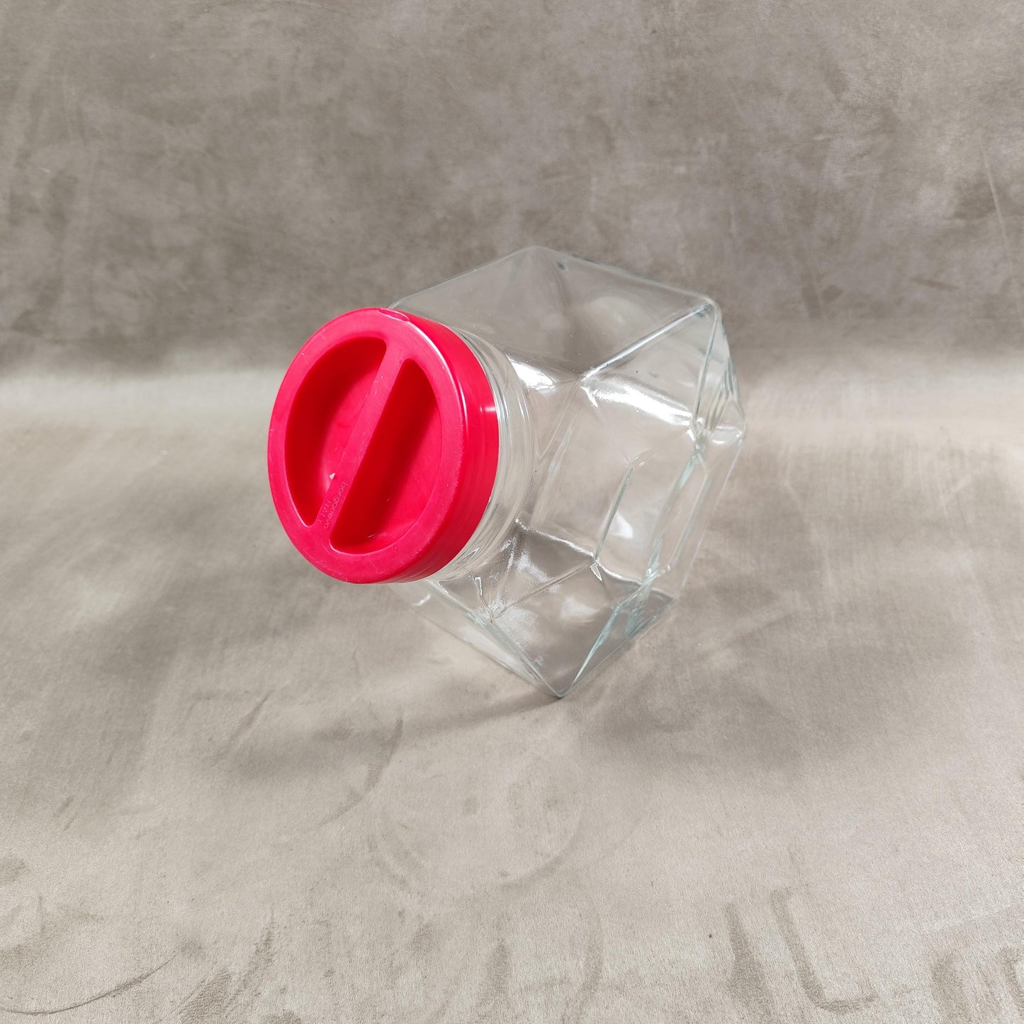 Bonbonnière, Bocal à biscuit en verre Borgonovo Made in Italy Vintage 1980