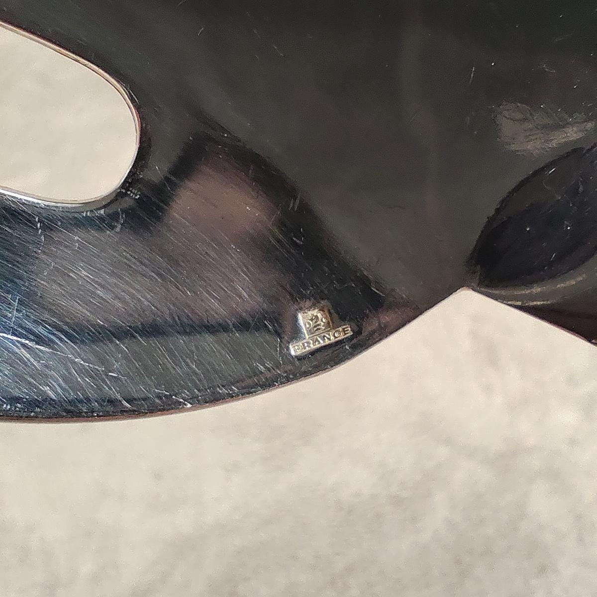 Fourchette à salade Christofle ligne Spatours en métal argenté Made in France Vintage 1980