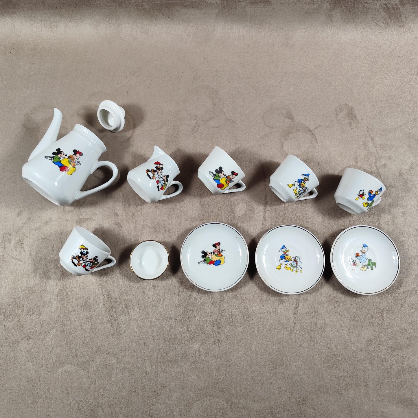 Service à Thé Disney Ancienne Dinette Made in France Vintage 1970