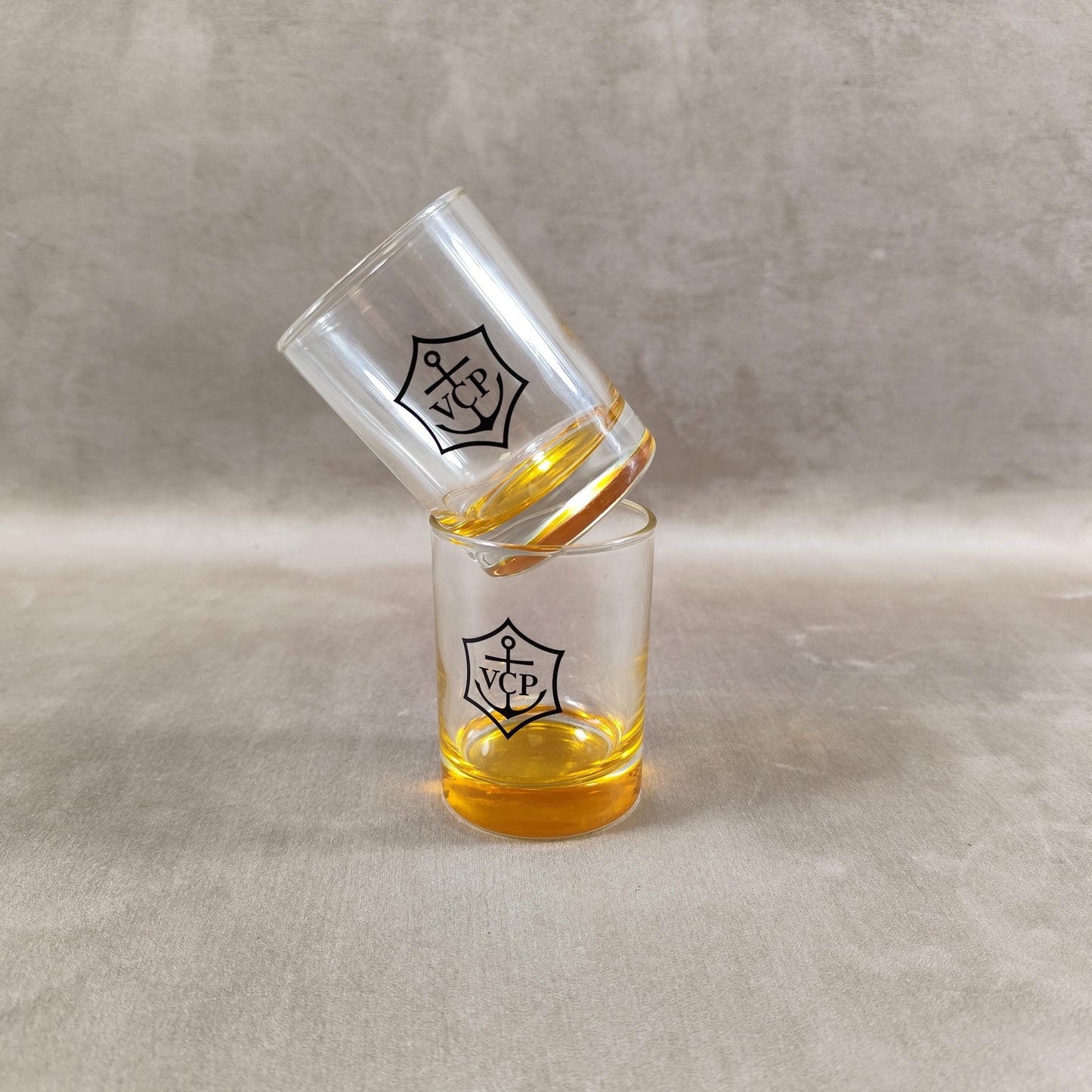 Lot de 2 Verres à eau Veuve Clicquot ligne trendy Made in France Vintage 1990