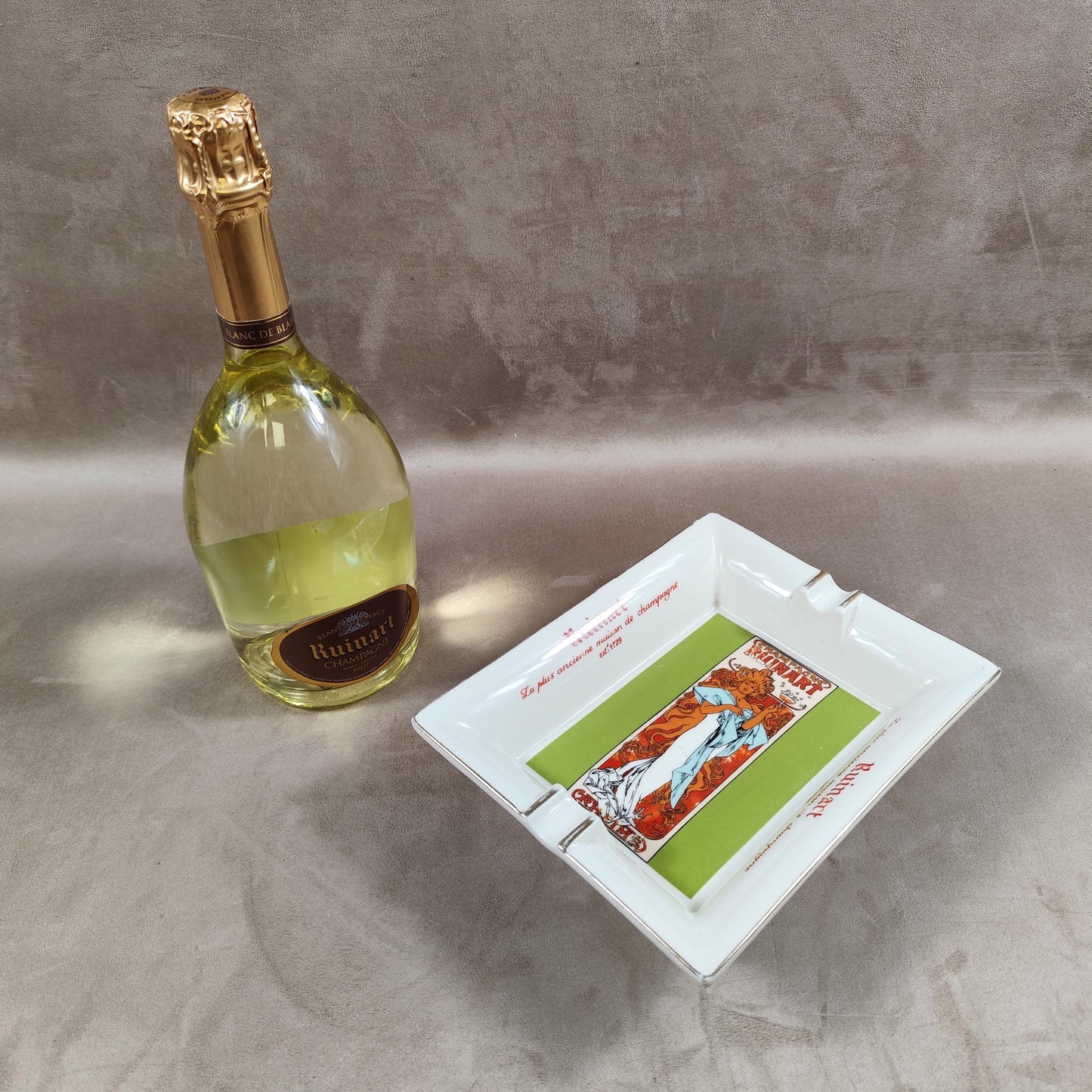 RARE Cendrier Publicitaire Champagne Ruinart Made in France Vintage 1970
