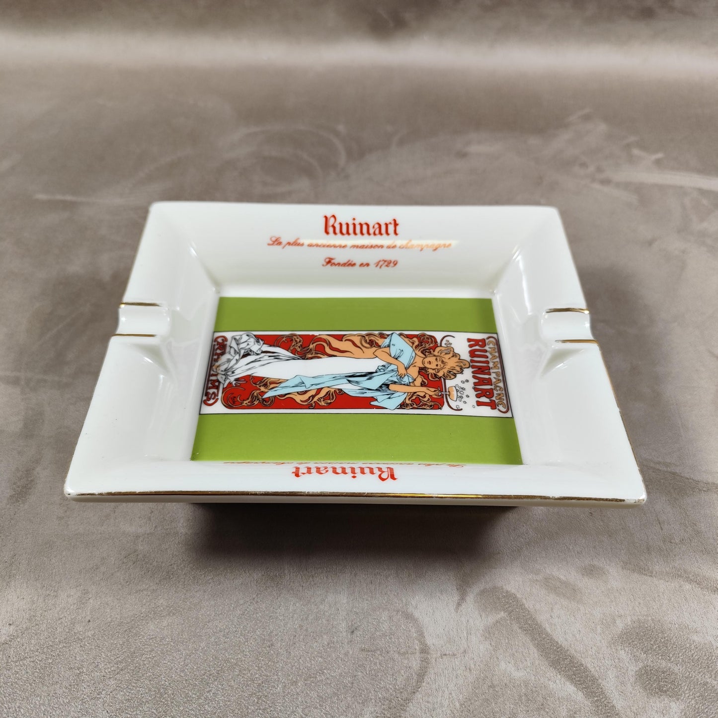 RARE Cendrier Publicitaire Champagne Ruinart Made in France Vintage 1970