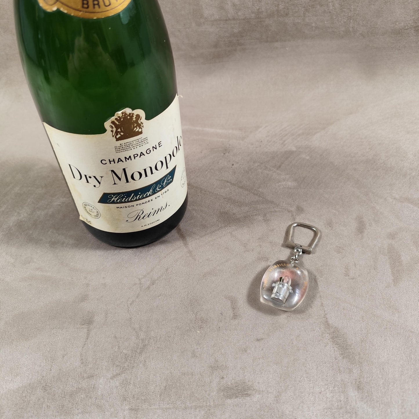 Porte clés Bourbon à bulle Champagne Heidsieck Monopole Made in France Vintage 1970