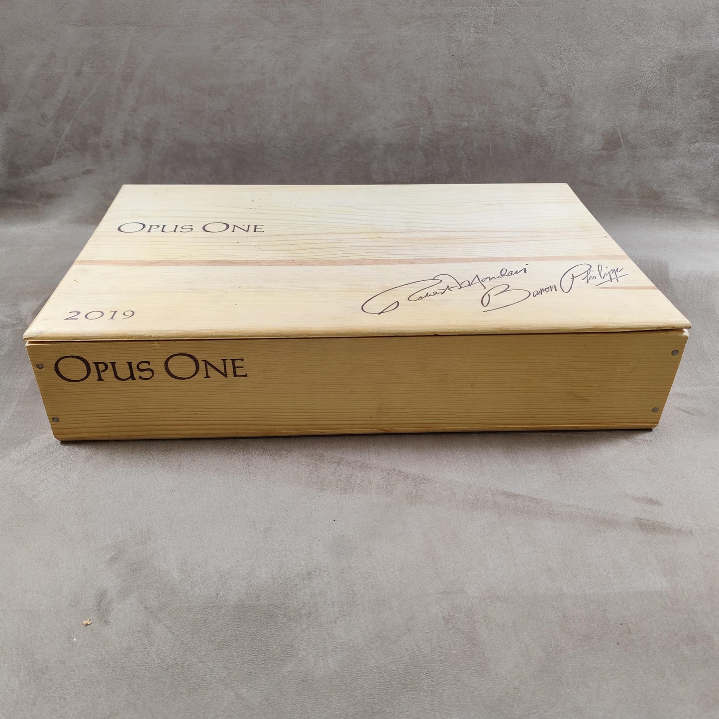 Caisse en Bois pour Bouteille de Vin Opus One Baron Philippe de Rothschild Vintage 2000