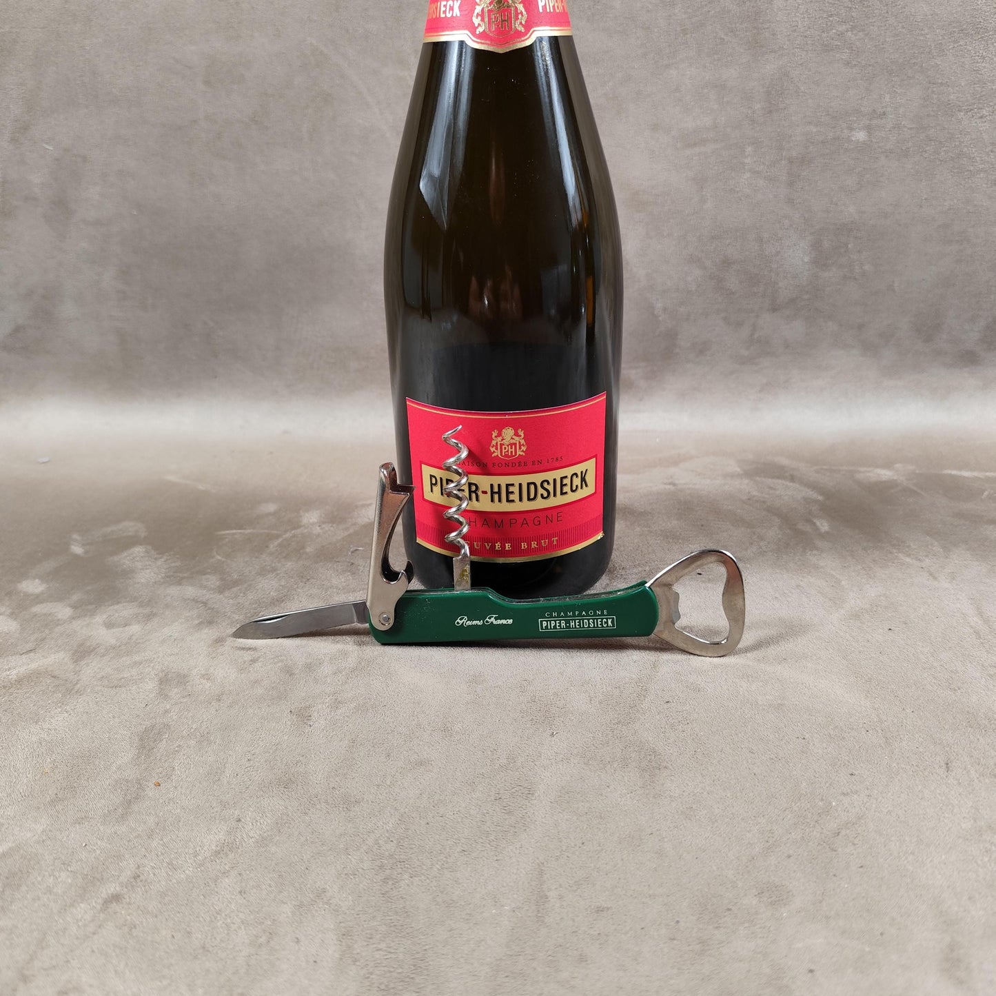 Décapsuleur, Tire-bouchon Champagne Piper-Heidsieck en plastique Made in France Vintage 1980