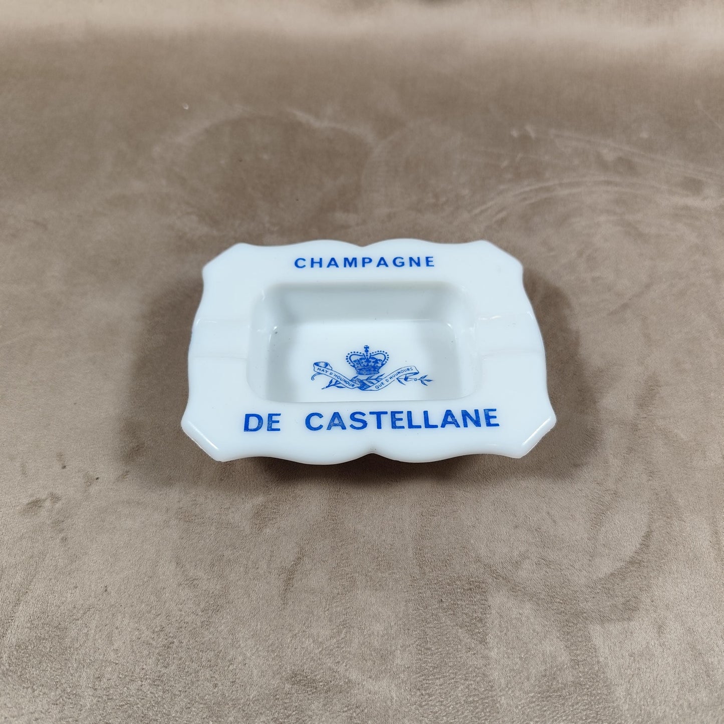 Cendrier Publicitaire Champagne De Castellane en verre Made in France Vintage 1970
