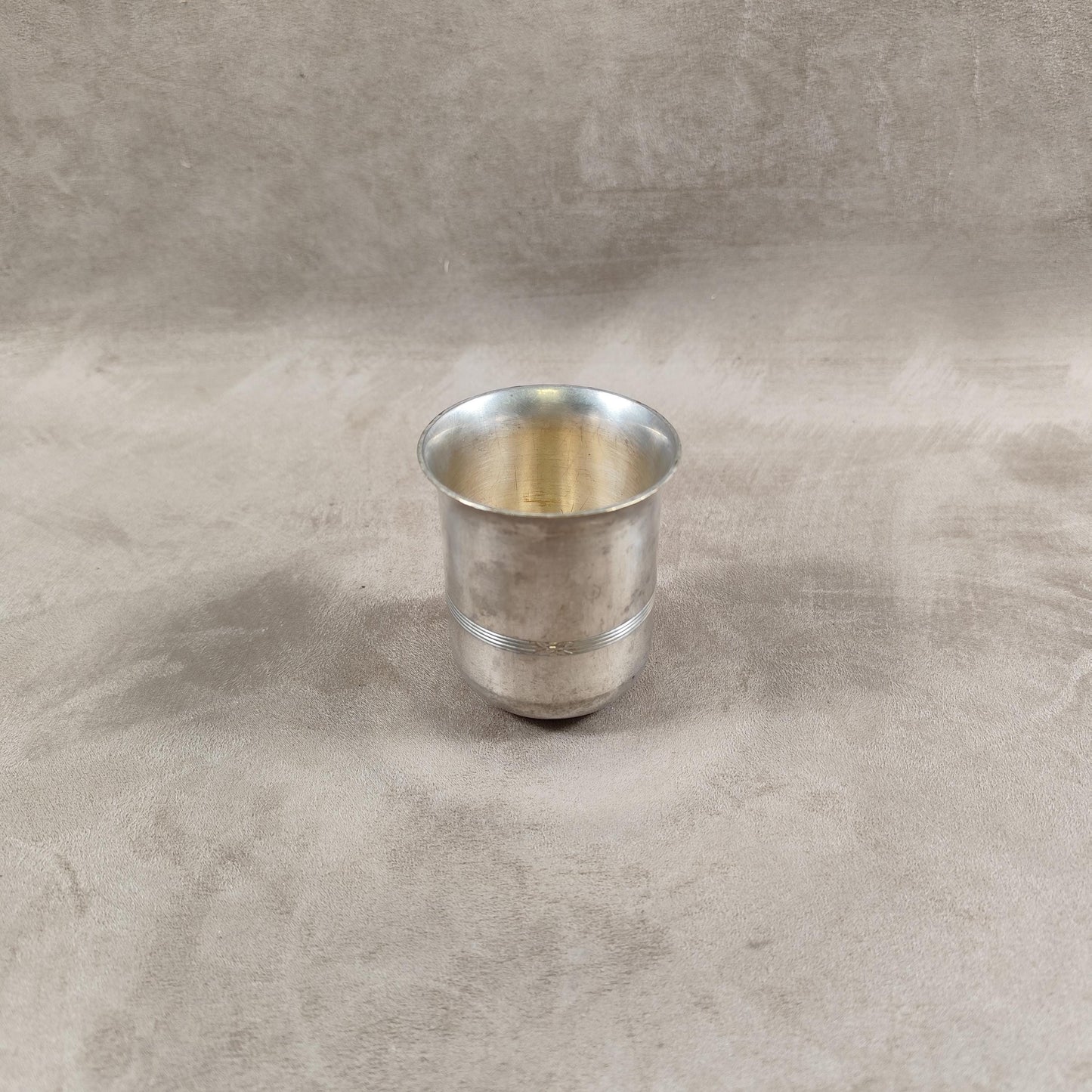 Timbale de baptêmes en métal argenté Made in France Vintage 1980