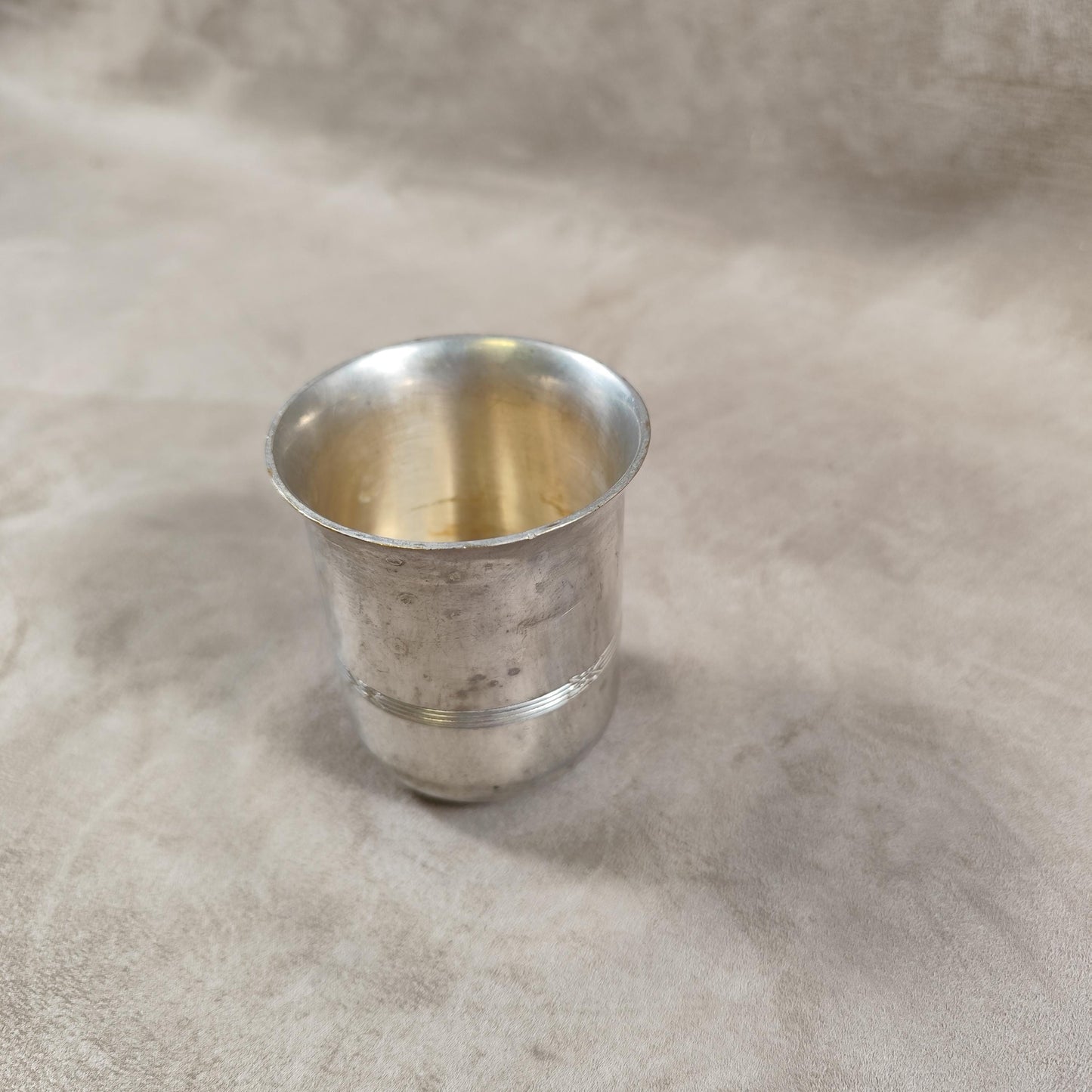 Timbale de baptêmes en métal argenté Made in France Vintage 1980