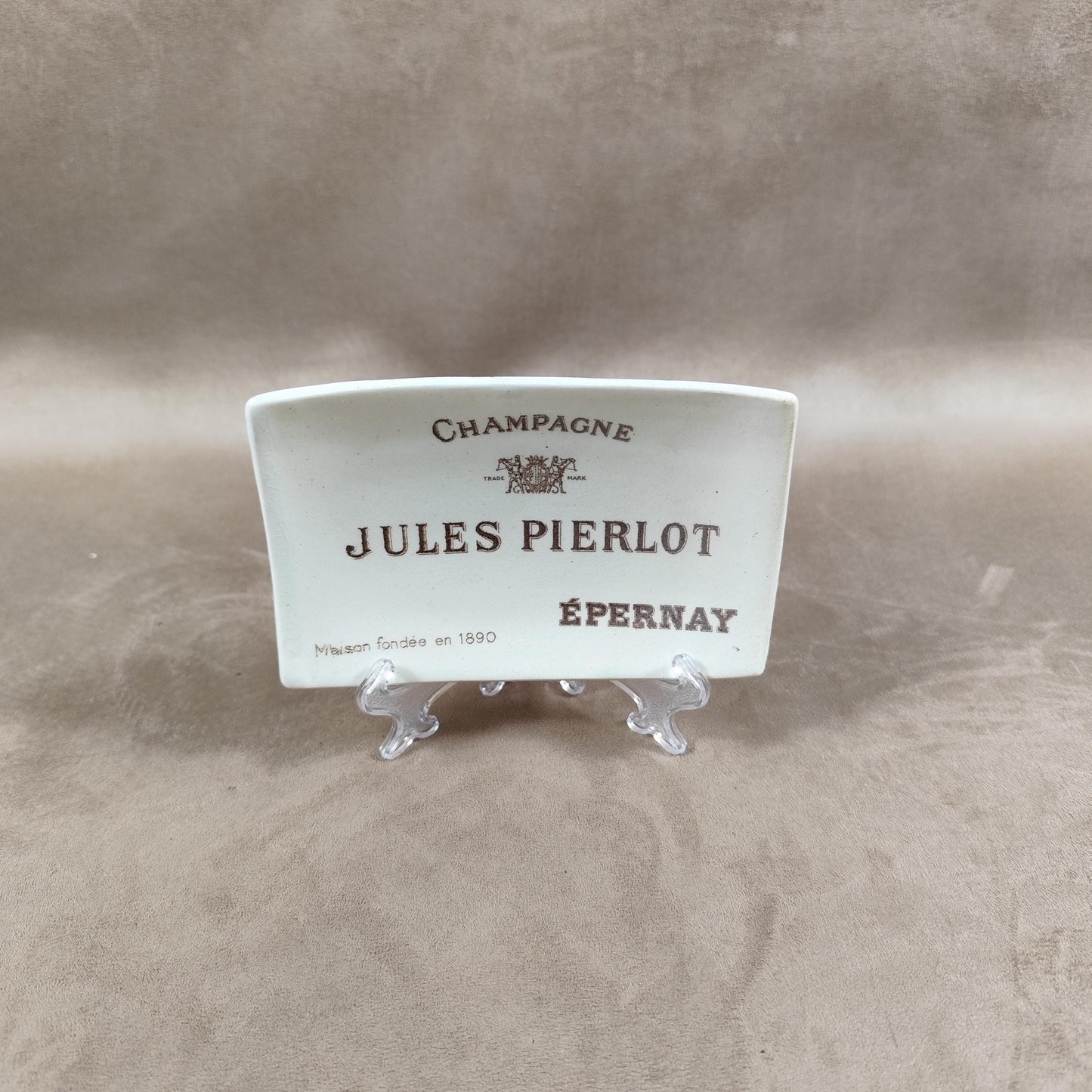 RARE Cendrier publicitaire Champagne Jules Pierlot vintage par Keller et Guerin Made in France 1900