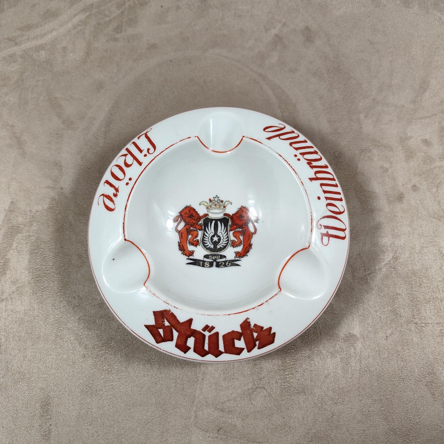 Cendrier Publicitaire Liqueur Stuck en faience par Savaria Made in France Vintage 1970