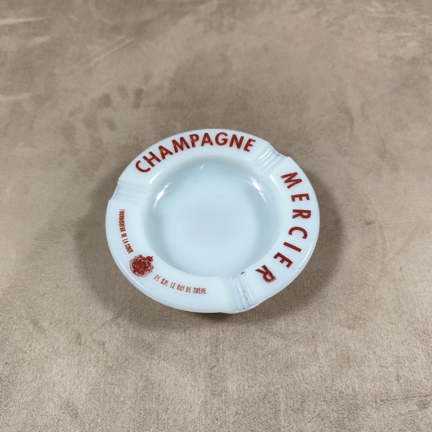 Cendrier en verre Champagne Mercier Made in France Vintage 1970