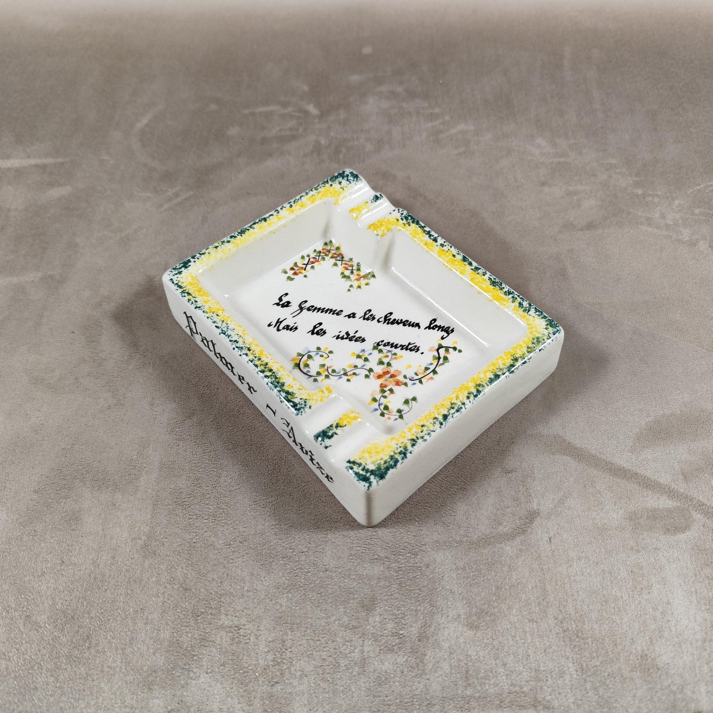Cendrier Publicitaire Champagne Palmer en faience Made in France Vintage 1970
