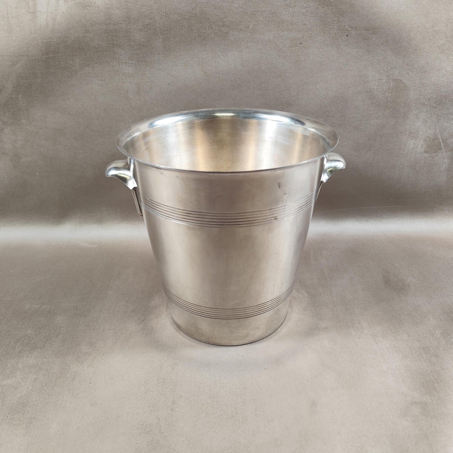 RARE Seau à champagne en métal argenté Poinçon d'Orfèvre Made in France Vintage 1970