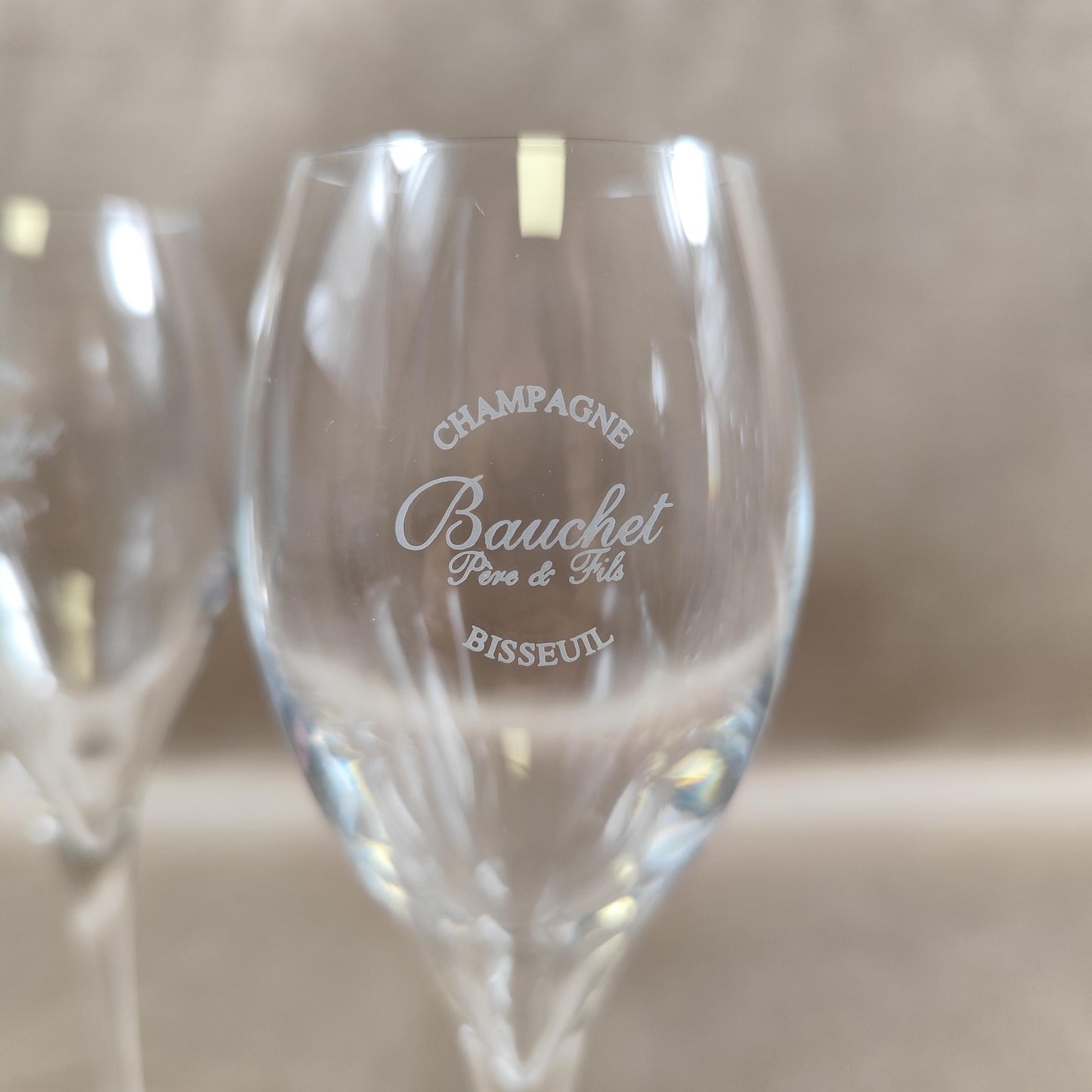 Lot de 6 flutes Champagne Bauchet père & fils Made in France Vintage 1980
