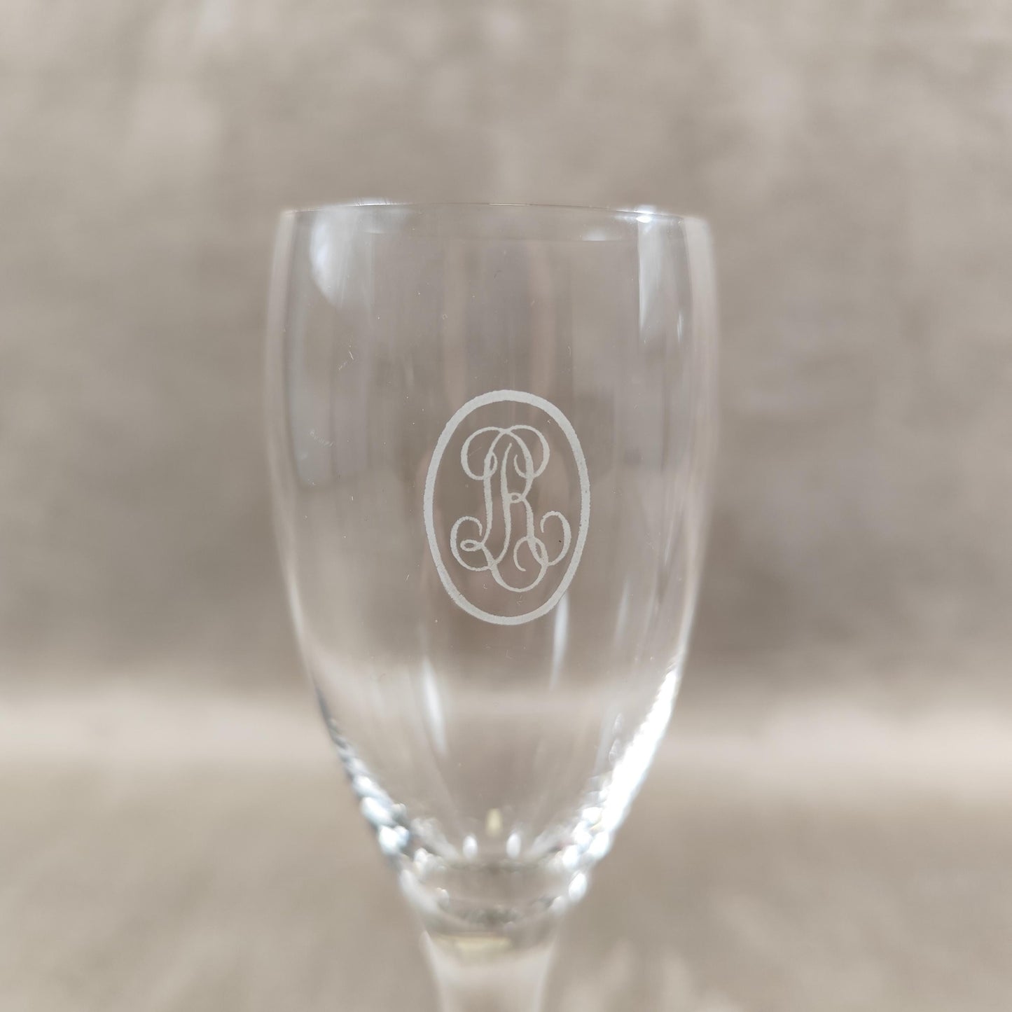 Lot de 2 flutes en verre Champagne Louis Roederer Reims Made in France Vintage 1980