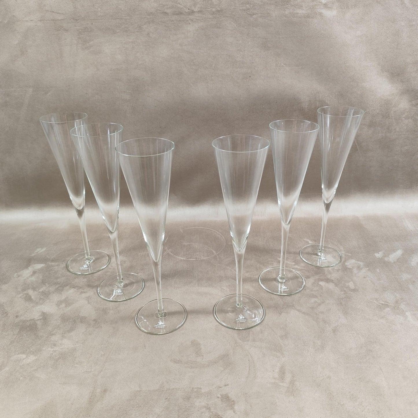 Lot de 6 flutes Champagne Princesse de France Made in France 1980